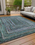 Addison Rugs Haelanor Teal Washable Indoor-Outdoor Rug