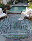 Addison Rugs Haelanor Teal Washable Indoor-Outdoor Rug