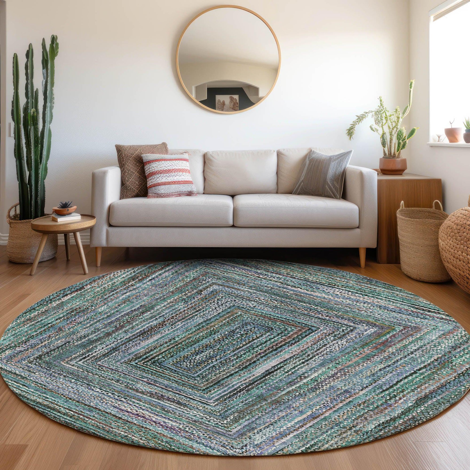 Addison Rugs Haelanor Teal Washable Indoor-Outdoor Rug