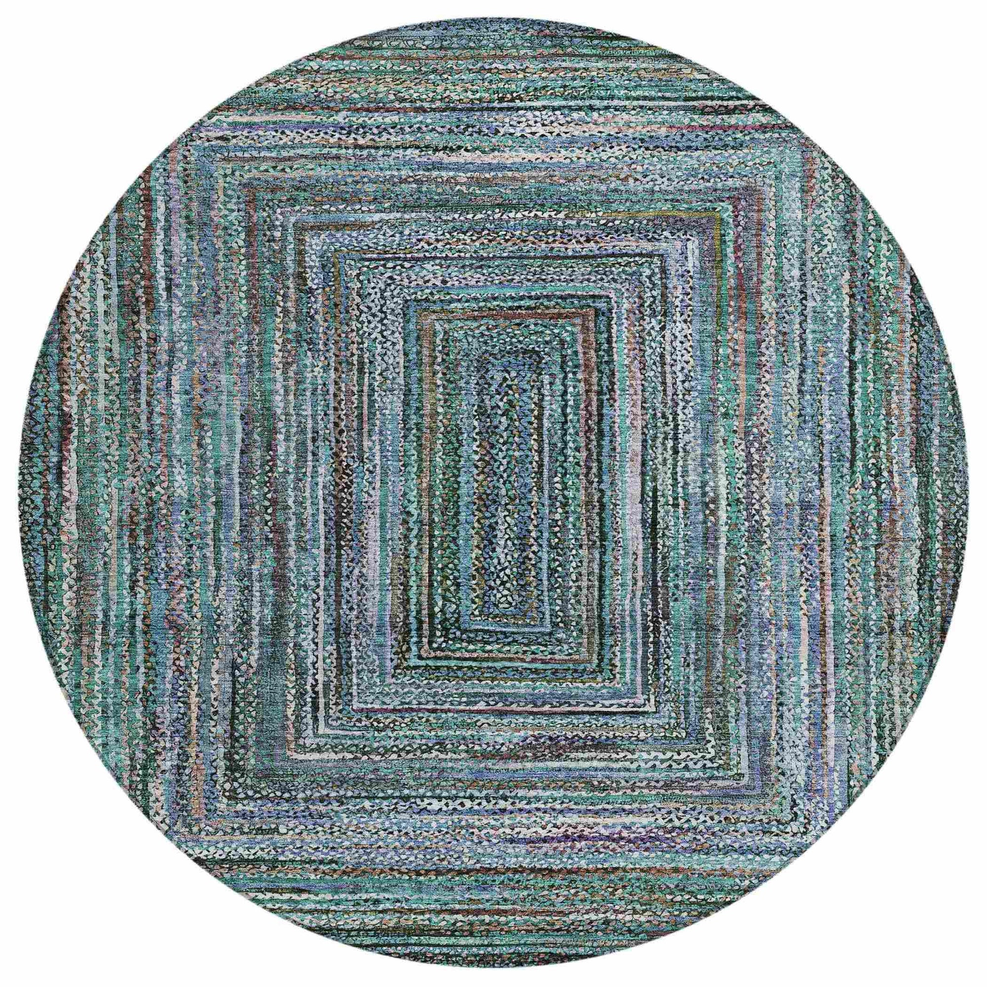 Addison Rugs Haelanor Teal Washable Indoor-Outdoor Rug