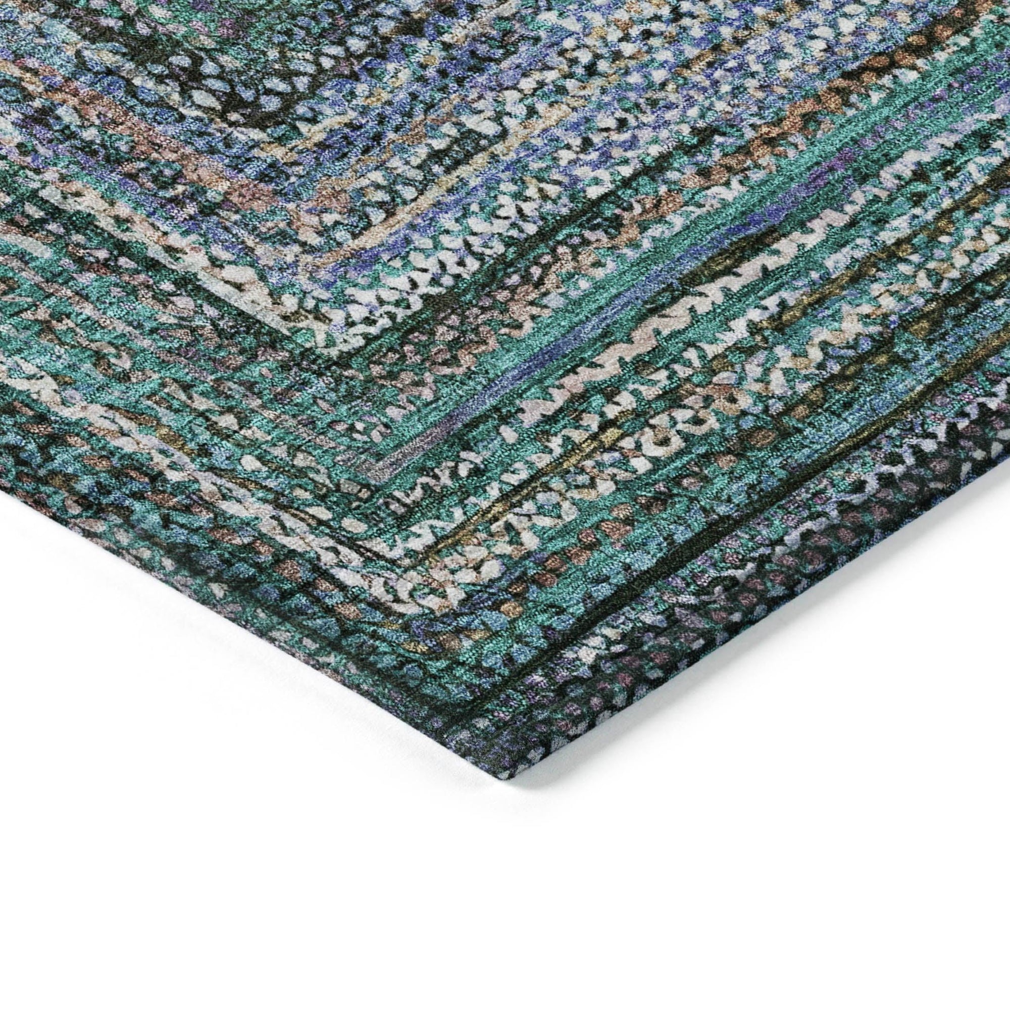 Addison Rugs Haelanor Teal Washable Indoor-Outdoor Rug