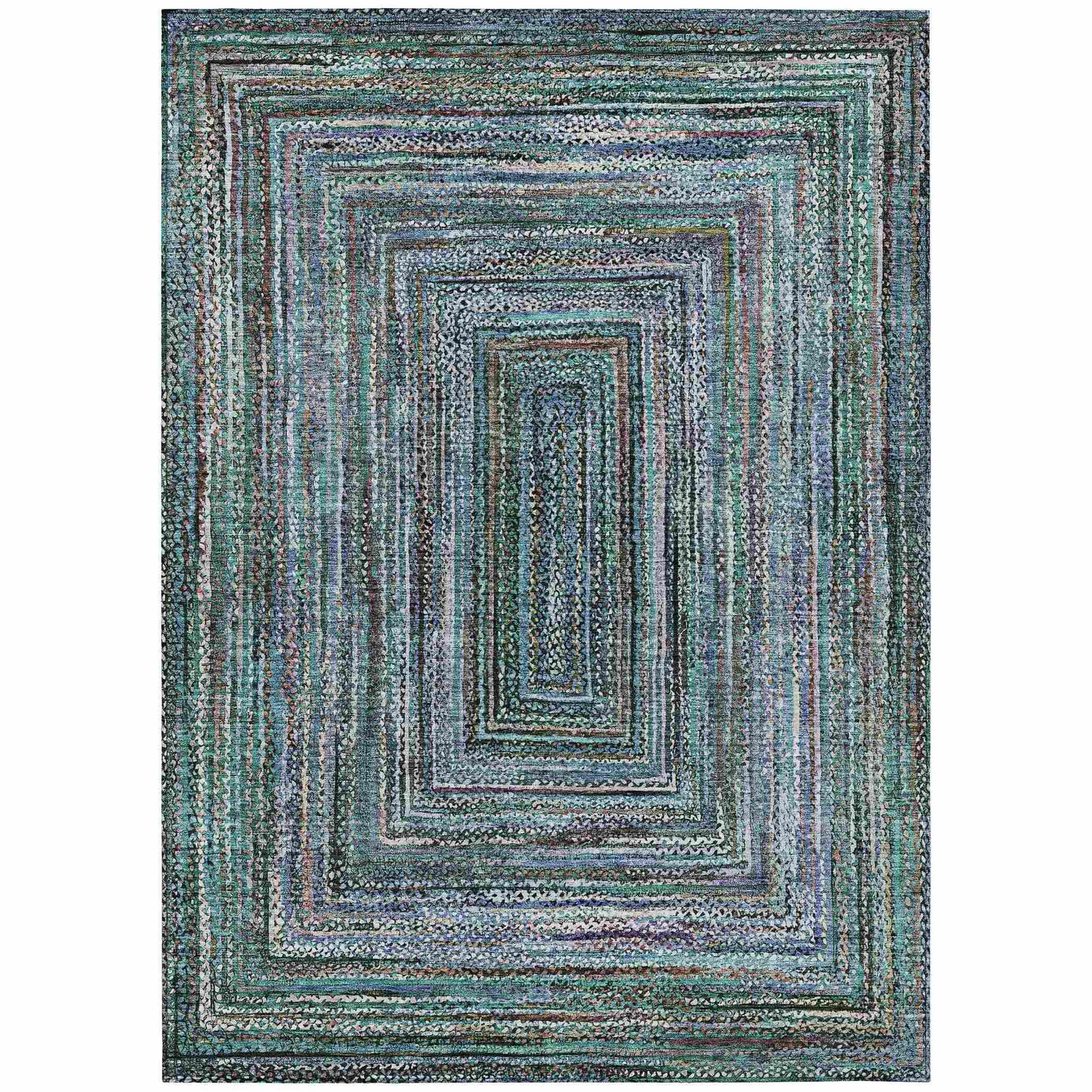 Addison Rugs Haelanor Teal Washable Indoor-Outdoor Rug