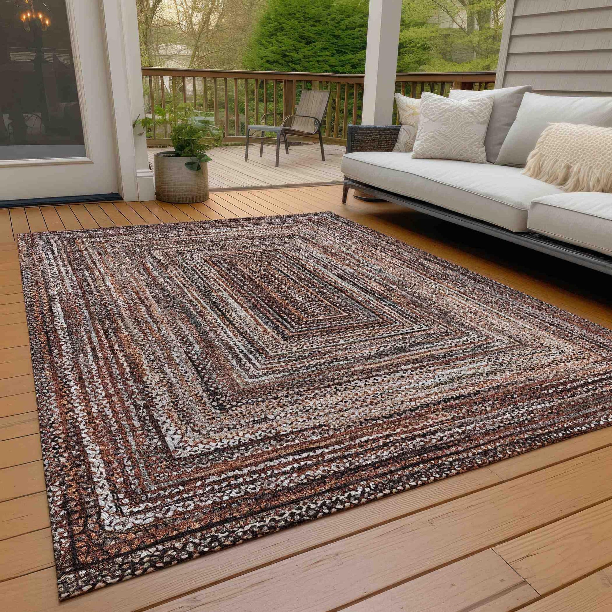 Addison Rugs Haelanor Orange Washable Indoor-Outdoor Rug