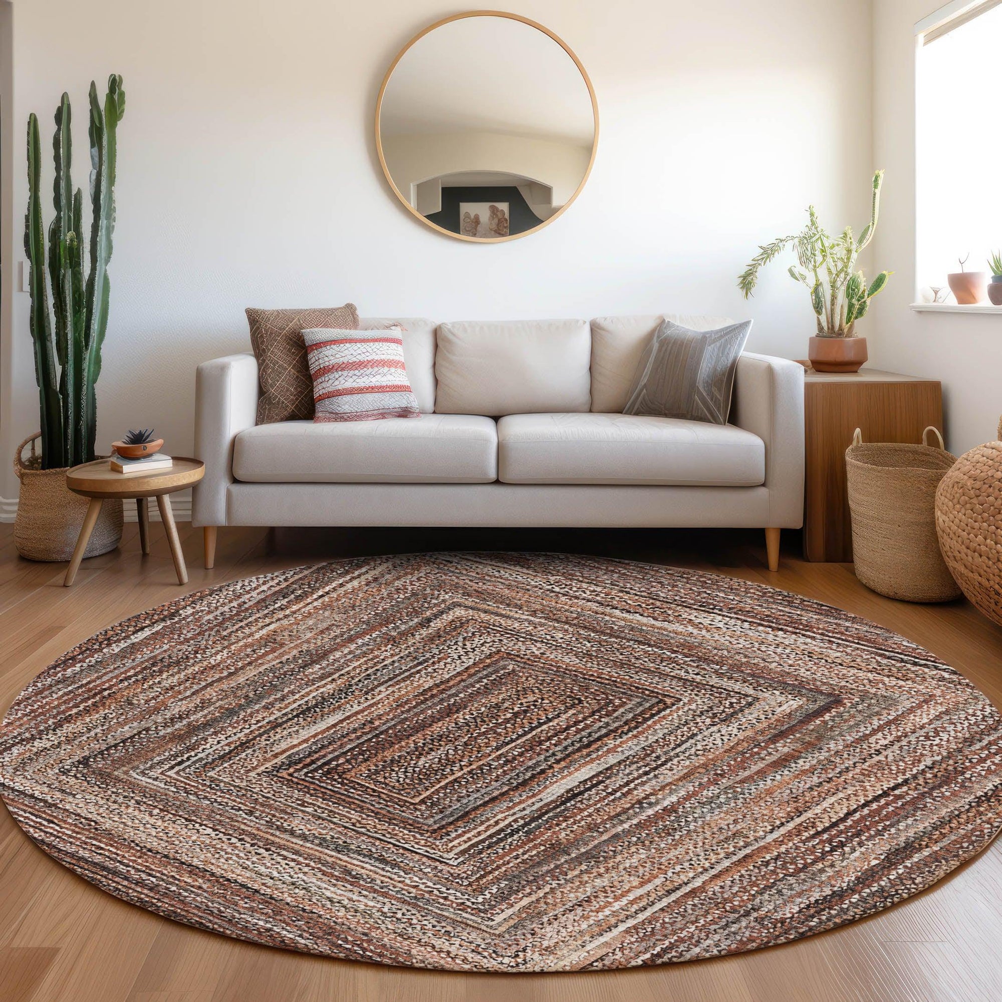 Addison Rugs Haelanor Orange Washable Indoor-Outdoor Rug