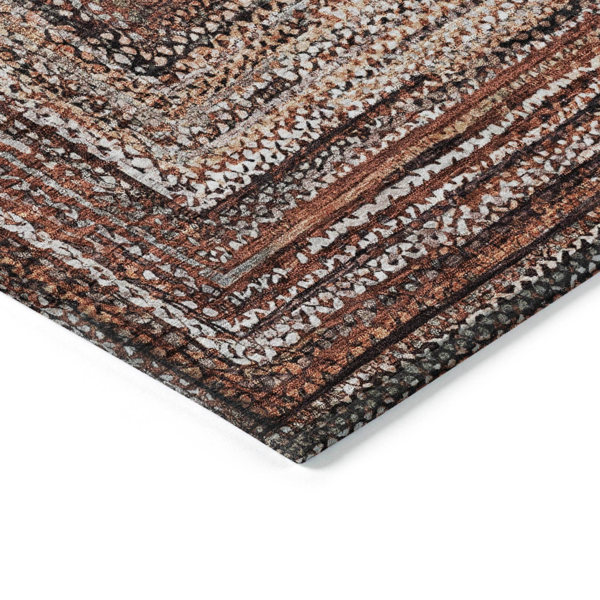 Addison Rugs Haelanor Orange Washable Indoor-Outdoor Rug