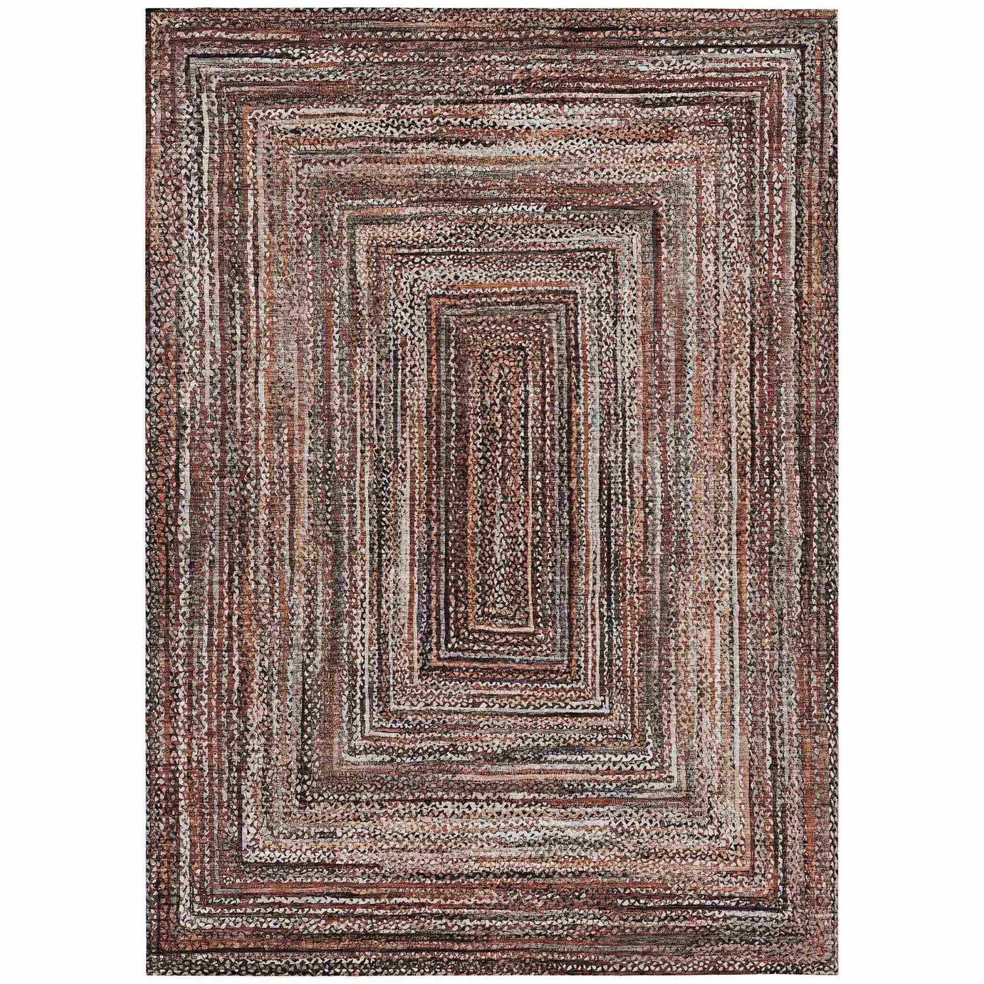 Addison Rugs Haelanor Orange Washable Indoor-Outdoor Rug