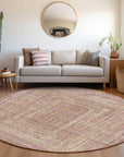 Haelara Orange Washable Indoor-Outdoor Rug