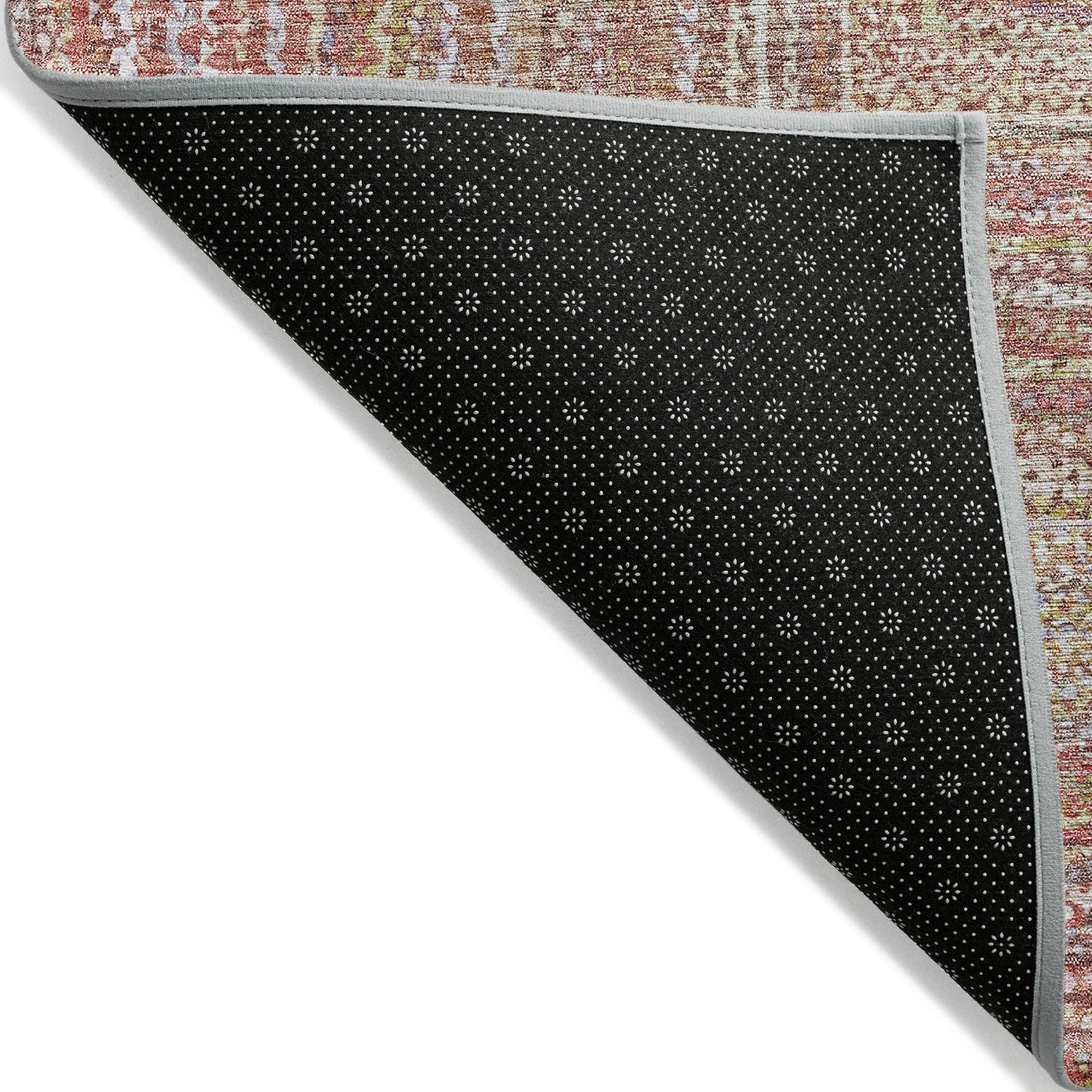 Haelara Orange Washable Indoor-Outdoor Rug