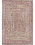 Haelara Orange Washable Indoor-Outdoor Rug