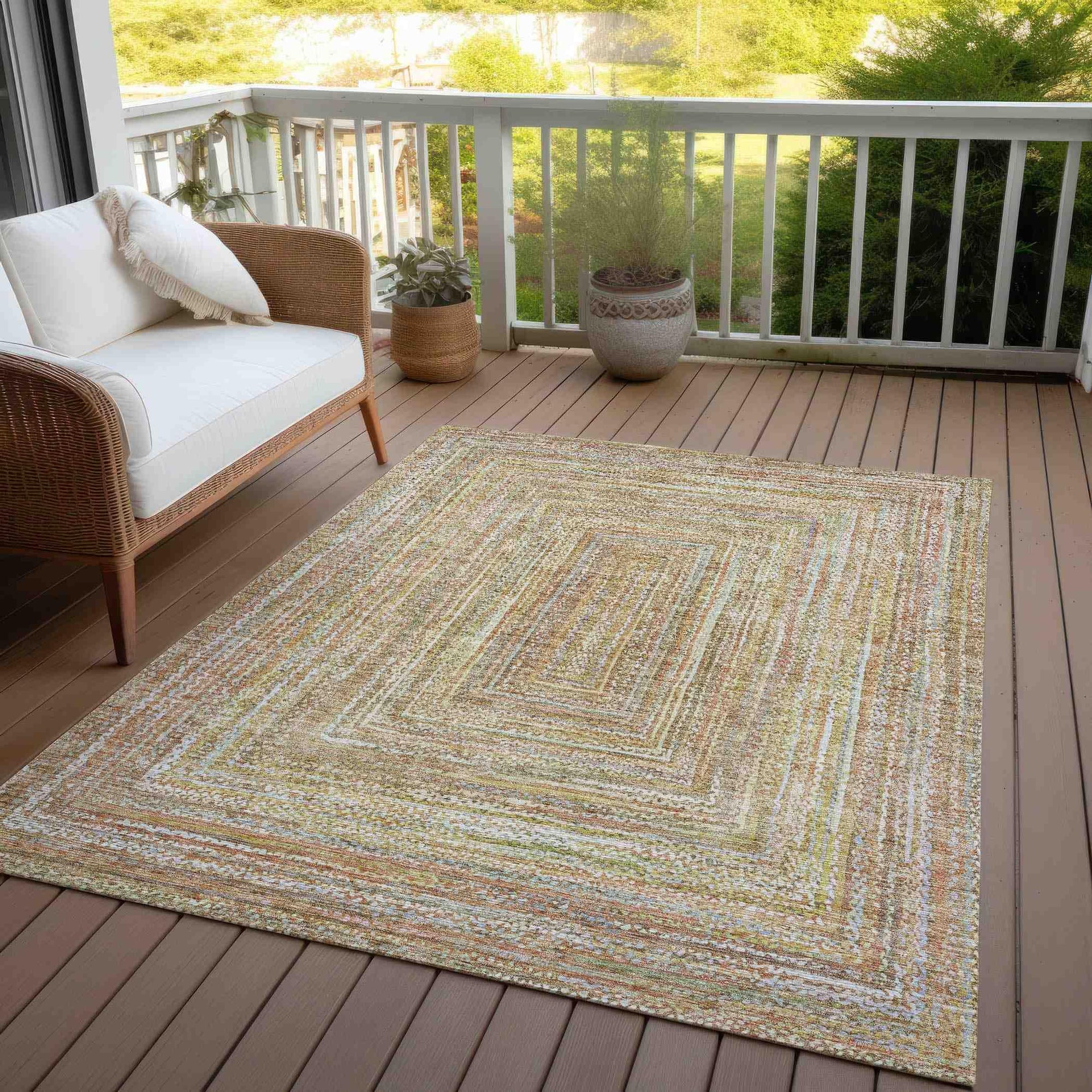 Addison Rugs Haelara Brown Washable Indoor-Outdoor Rug