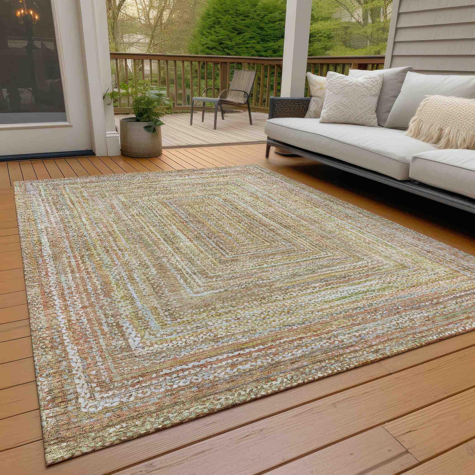 Addison Rugs Haelara Brown Washable Indoor-Outdoor Rug