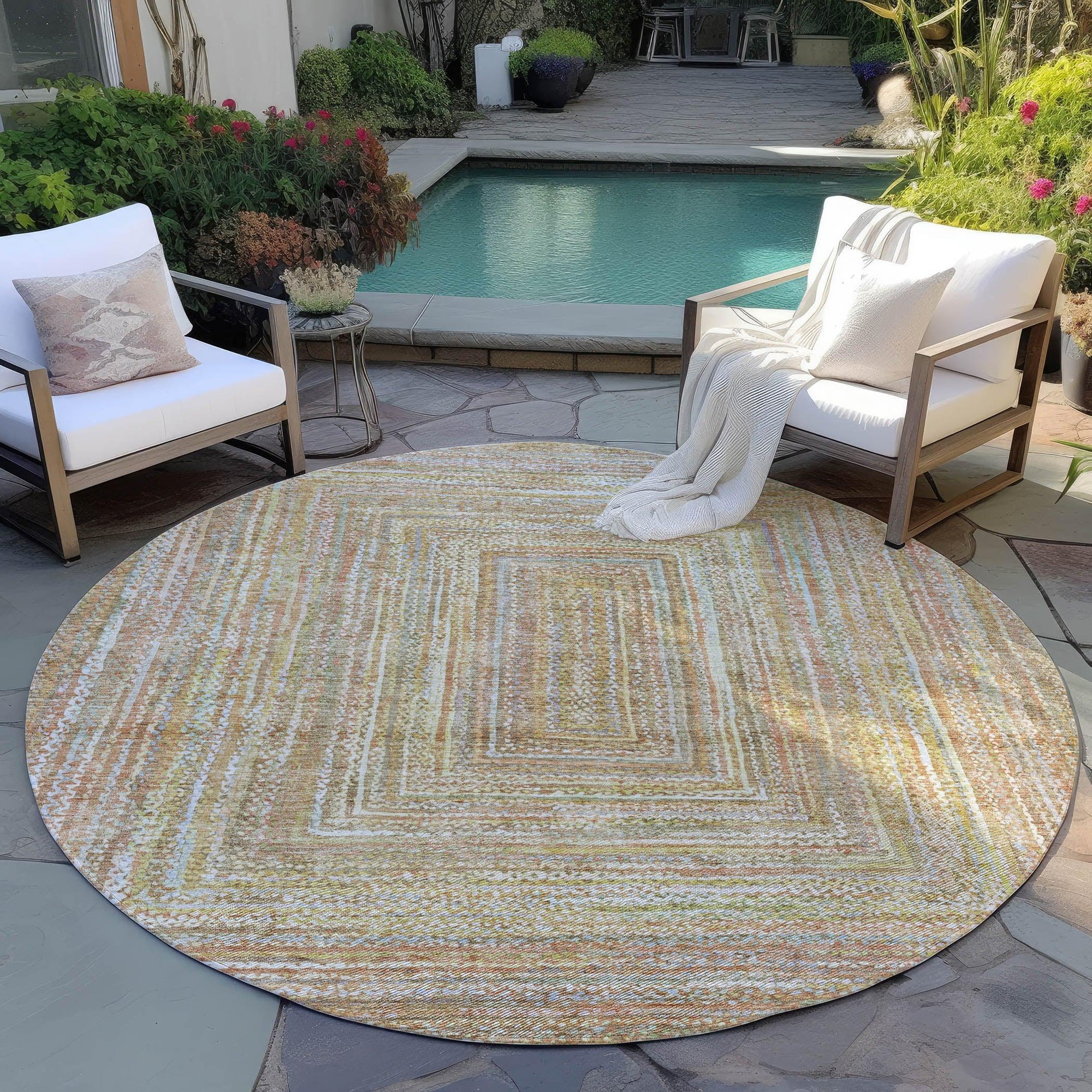 Addison Rugs Haelara Brown Washable Indoor-Outdoor Rug