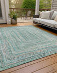 Addison Rugs Haelara Teal Washable Indoor-Outdoor Rug