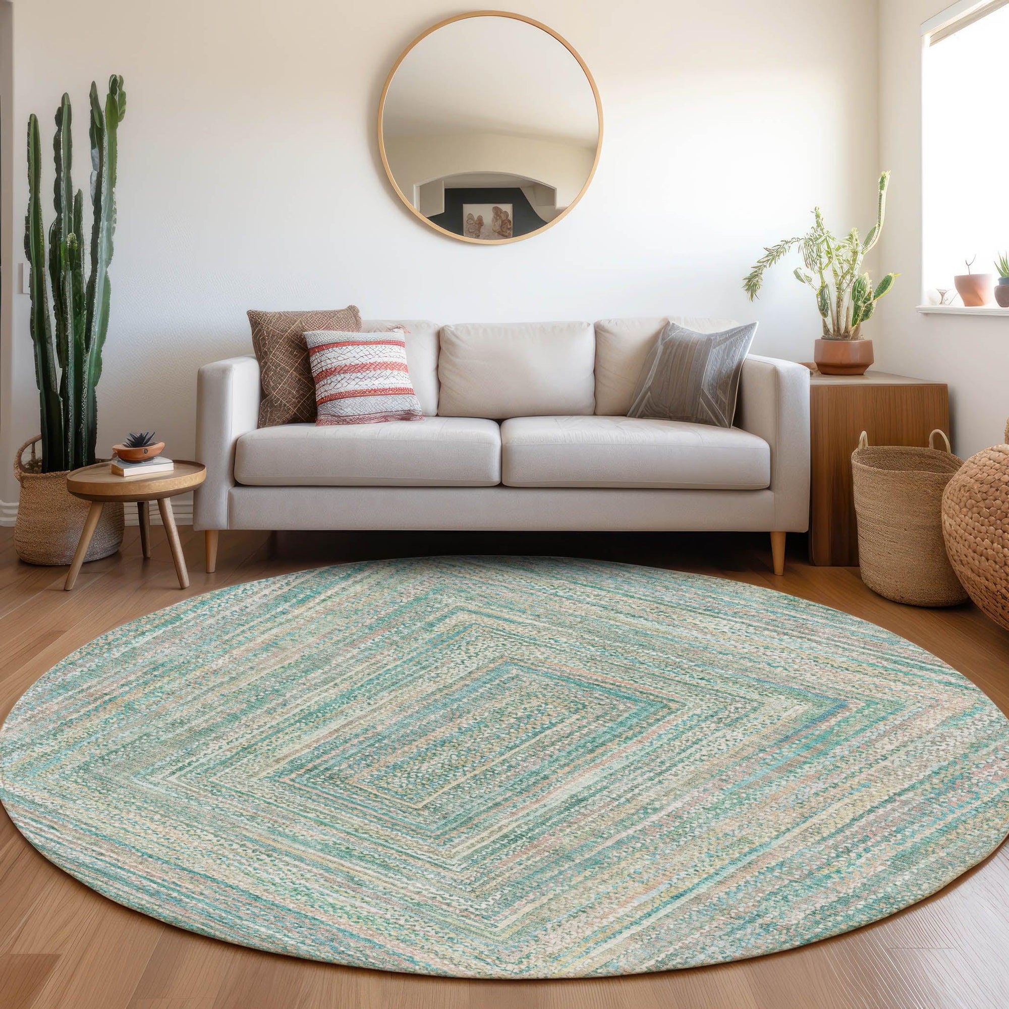 Addison Rugs Haelara Teal Washable Indoor-Outdoor Rug