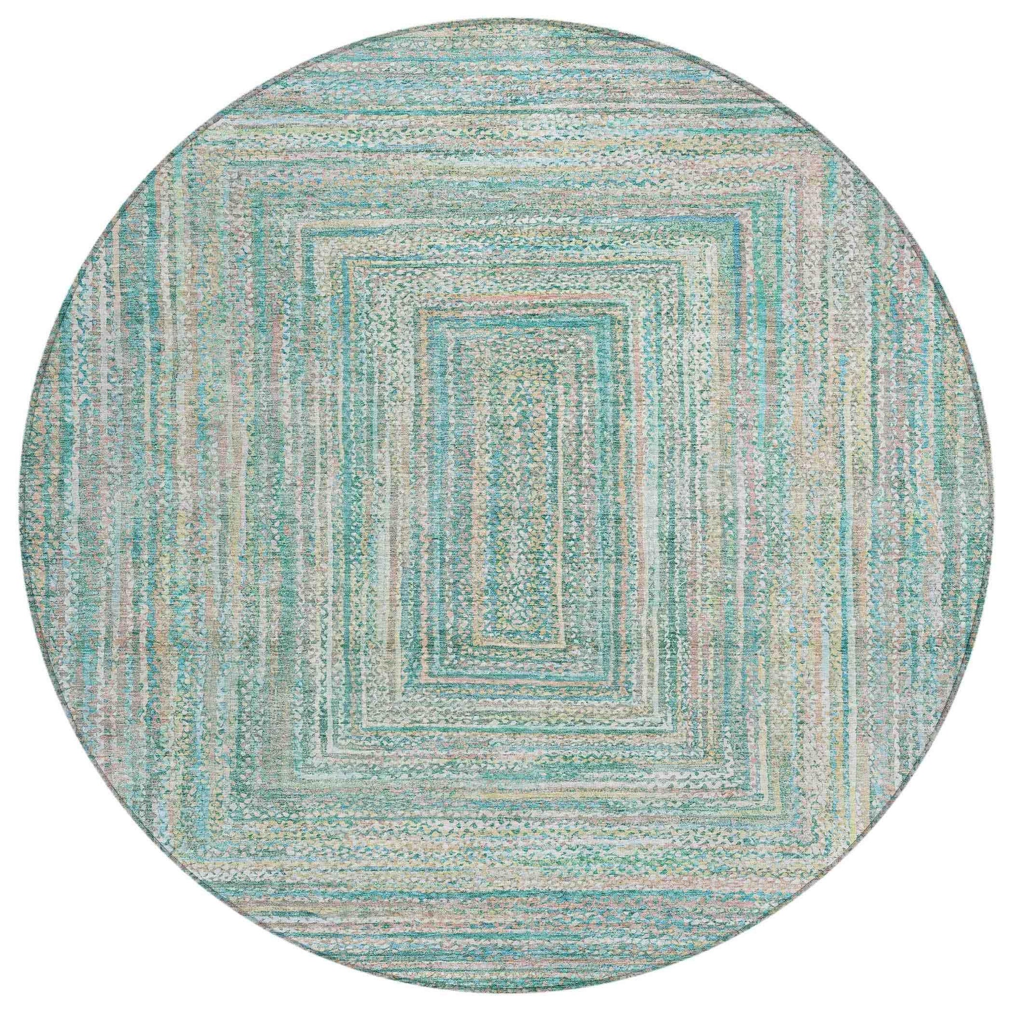 Addison Rugs Haelara Teal Washable Indoor-Outdoor Rug