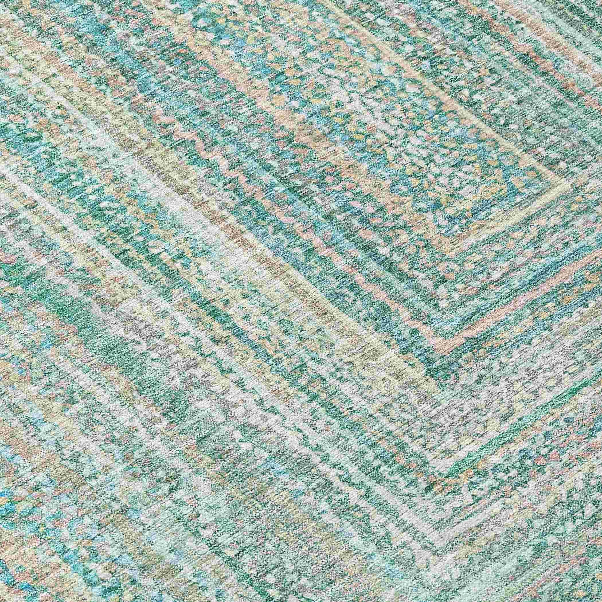 Addison Rugs Haelara Teal Washable Indoor-Outdoor Rug