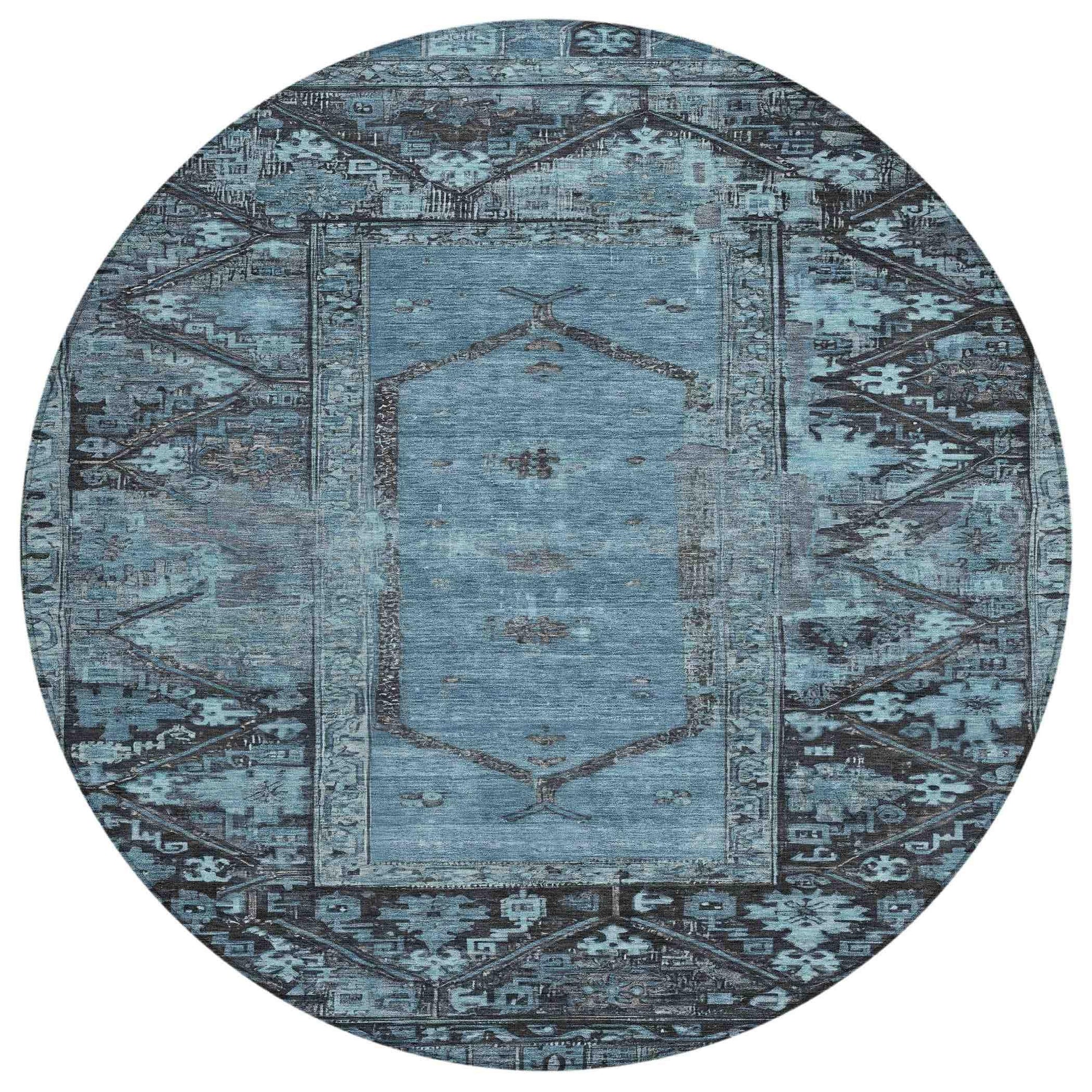 Addison Rugs Haelaris Blue Washable Indoor-Outdoor Rug