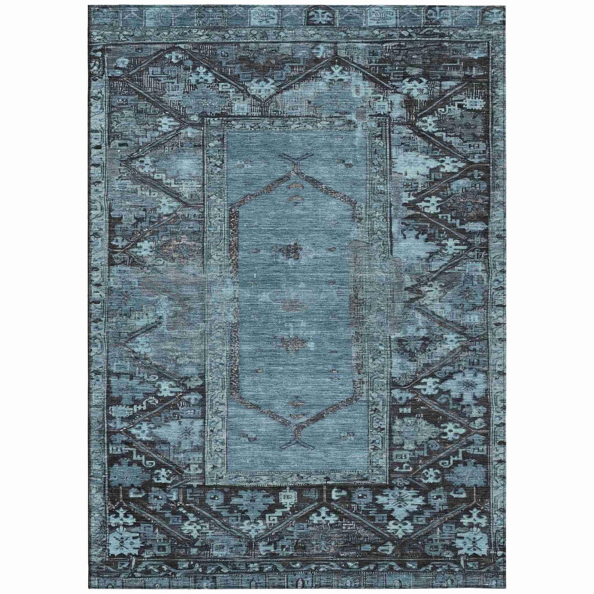 Addison Rugs Haelaris Blue Washable Indoor-Outdoor Rug