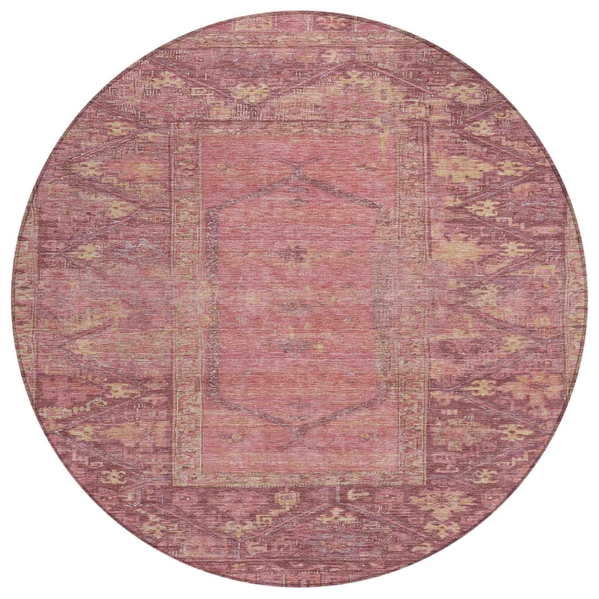 Addison Rugs Haelaris Pink Washable Indoor-Outdoor Rug