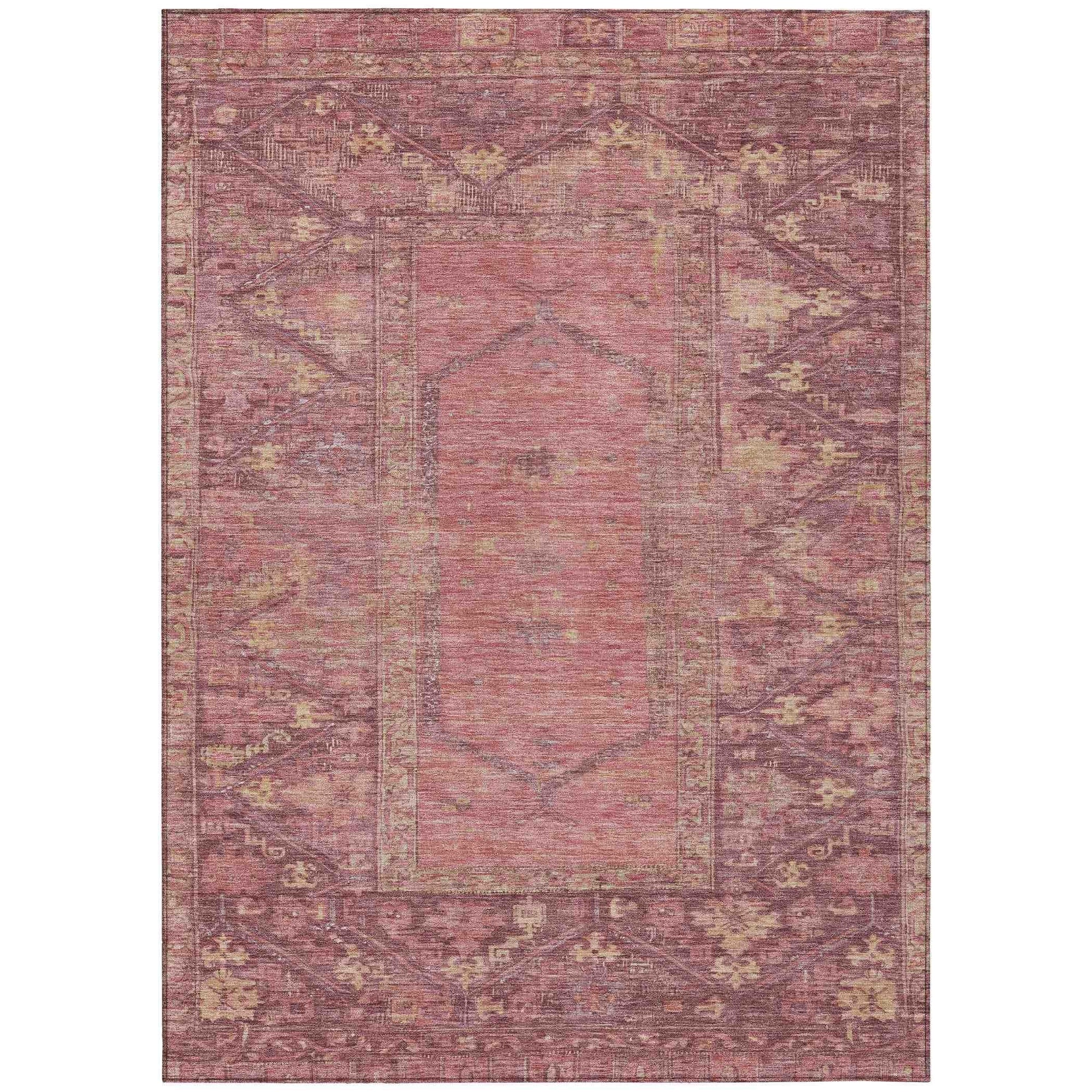 Addison Rugs Haelaris Pink Washable Indoor-Outdoor Rug