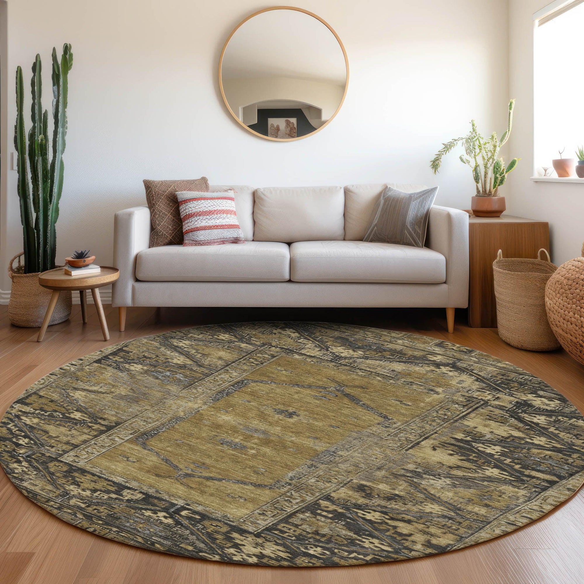 Addison Rugs Haelaris Brown Washable Indoor-Outdoor Rug