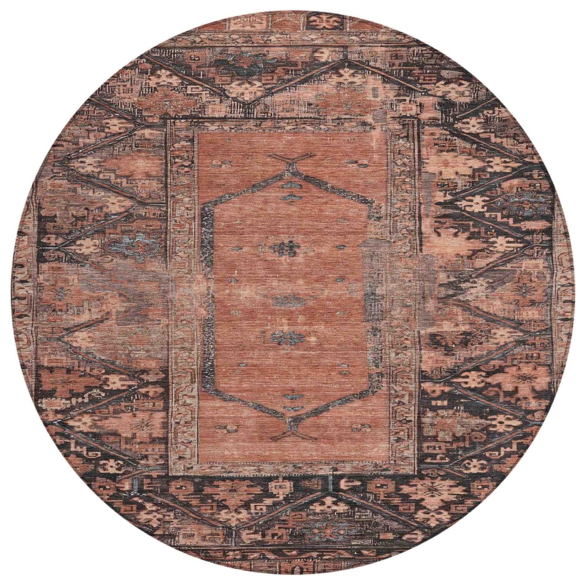 Addison Rugs Haelaris Orange Washable Indoor-Outdoor Rug