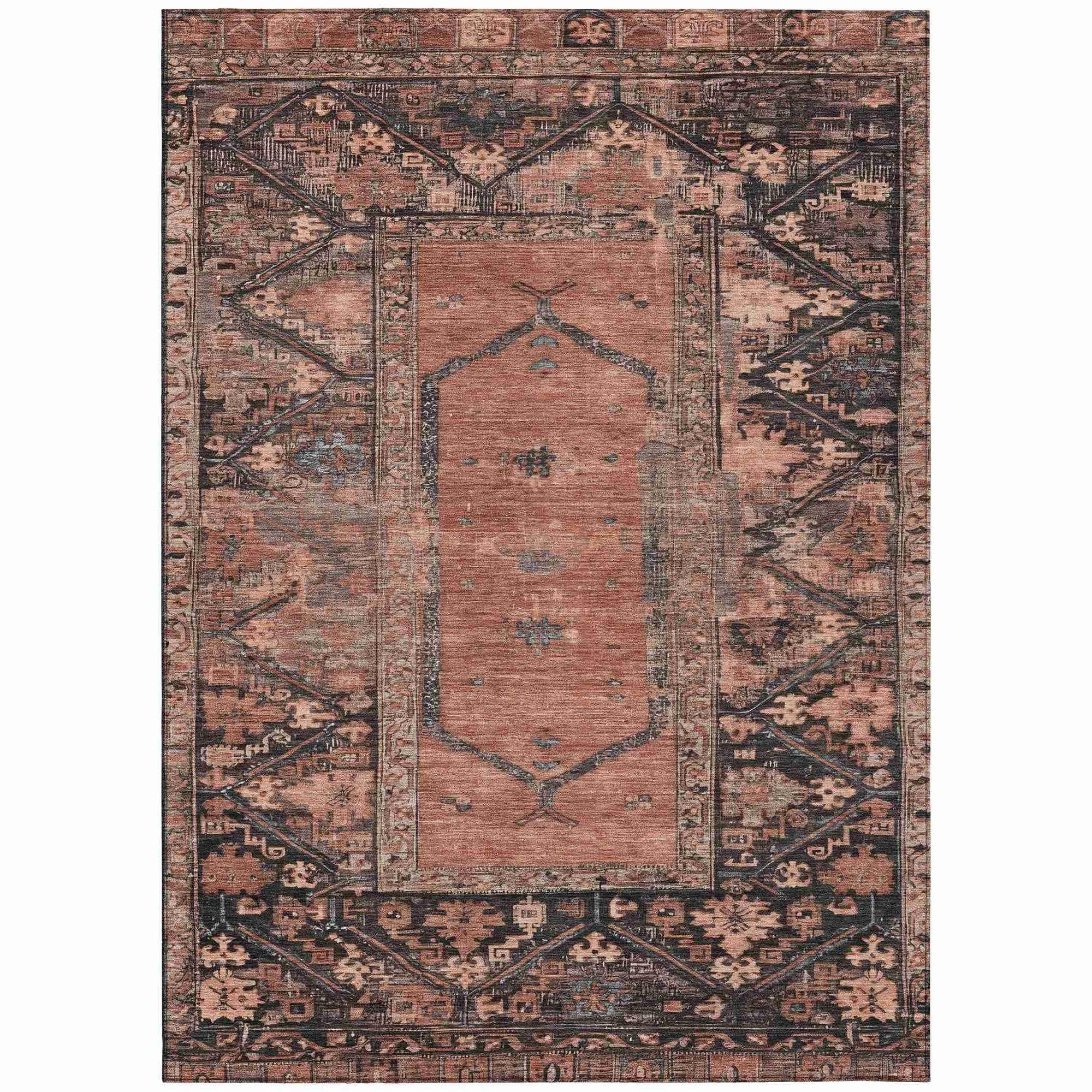 Addison Rugs Haelaris Orange Washable Indoor-Outdoor Rug