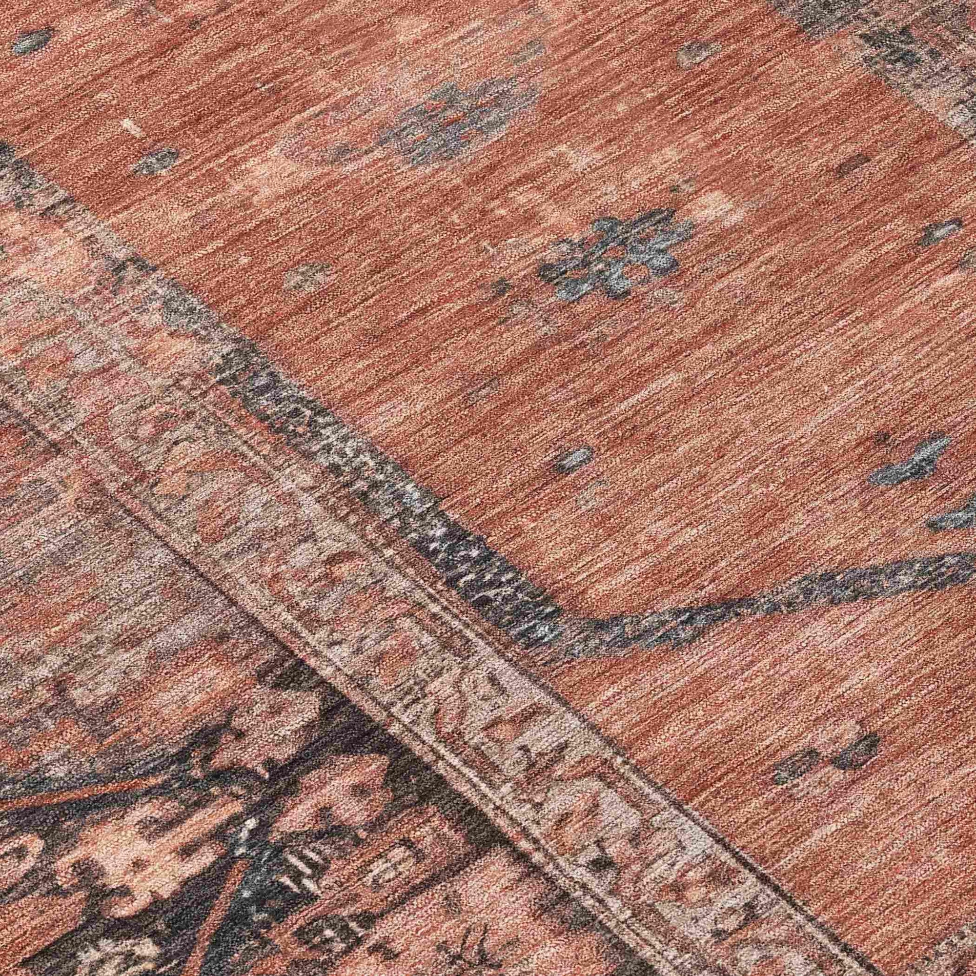 Addison Rugs Haelaris Orange Washable Indoor-Outdoor Rug