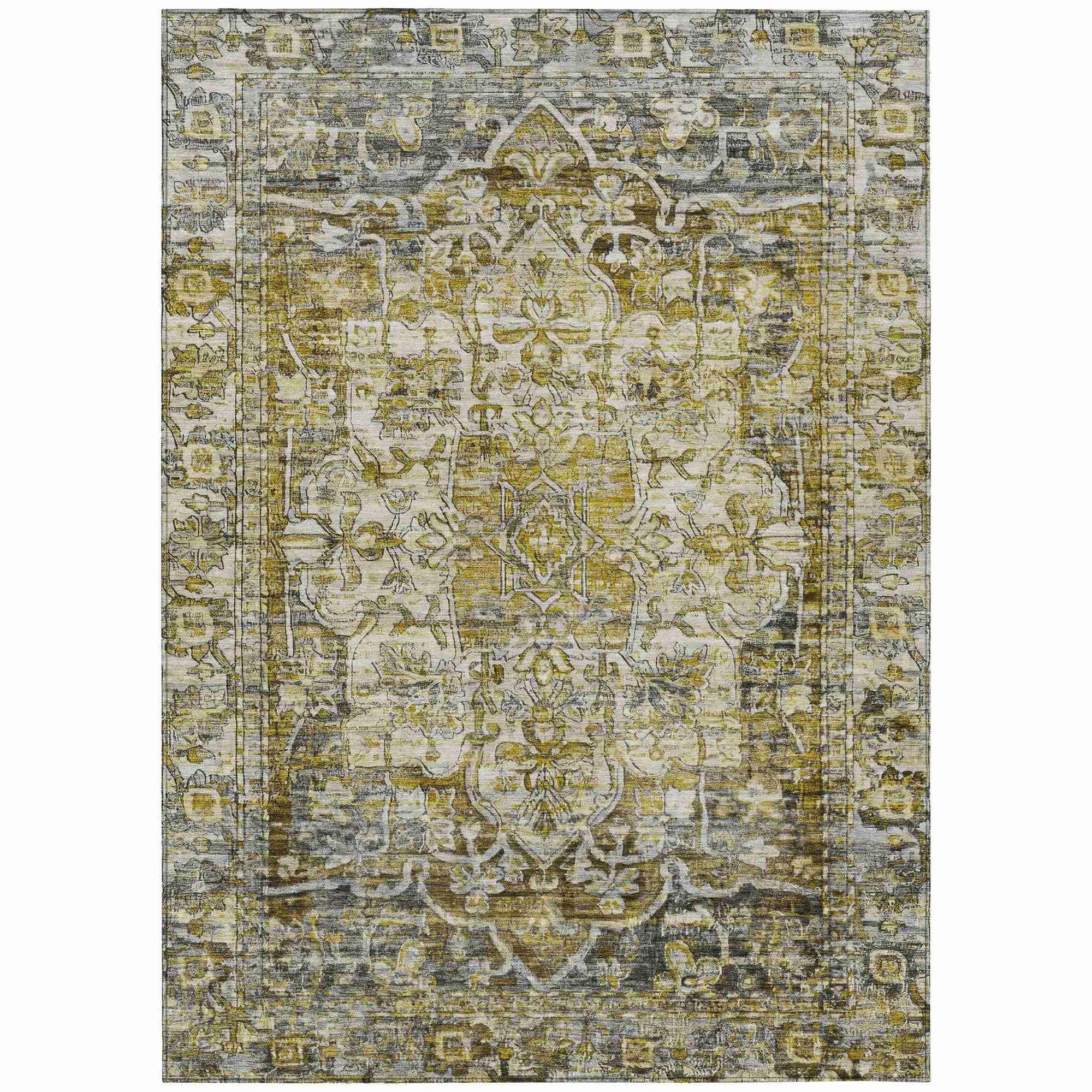 Addison Rugs Haelas Gray Washable Indoor-Outdoor Rug