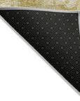 Haelas Brown Washable Indoor-Outdoor Rug