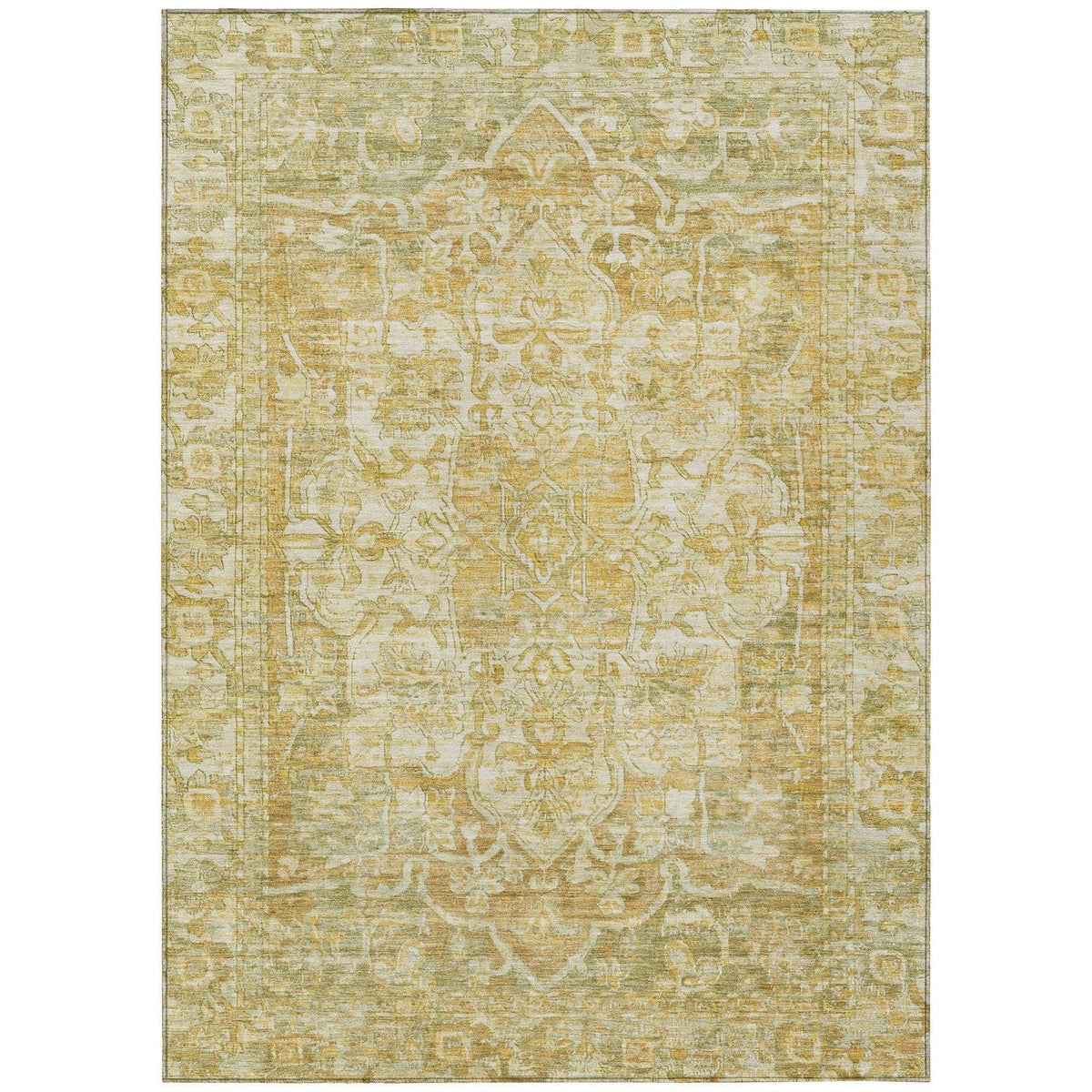 Haelas Brown Washable Indoor-Outdoor Rug - Area Rug, Ships in 2-3 Days