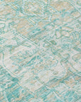 Addison Rugs Haelas Teal Washable Indoor-Outdoor Rug