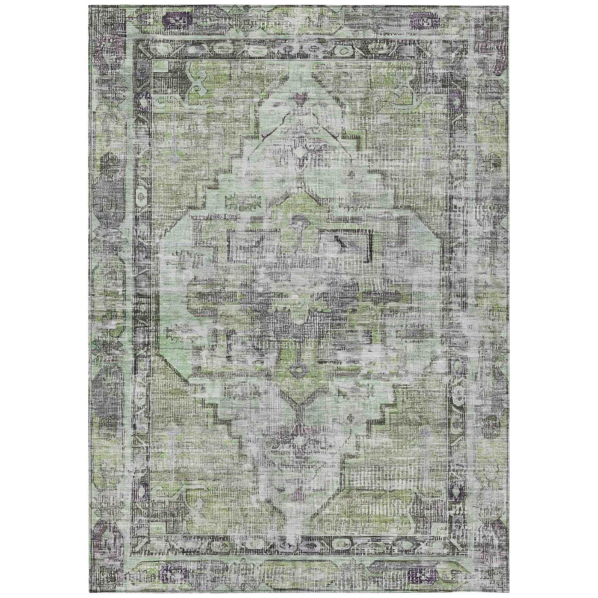 Addison Rugs Haeleth Green Washable Indoor-Outdoor Rug