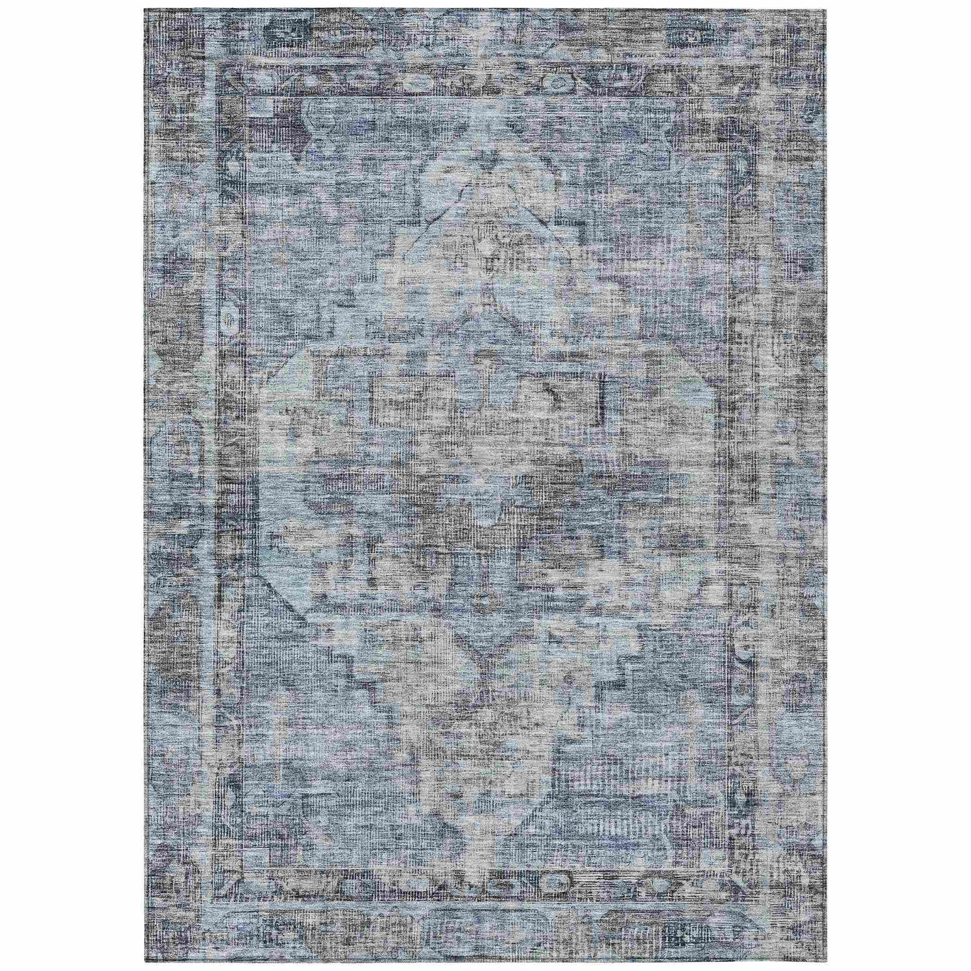 Addison Rugs Haeleth Blue Washable Indoor-Outdoor Rug
