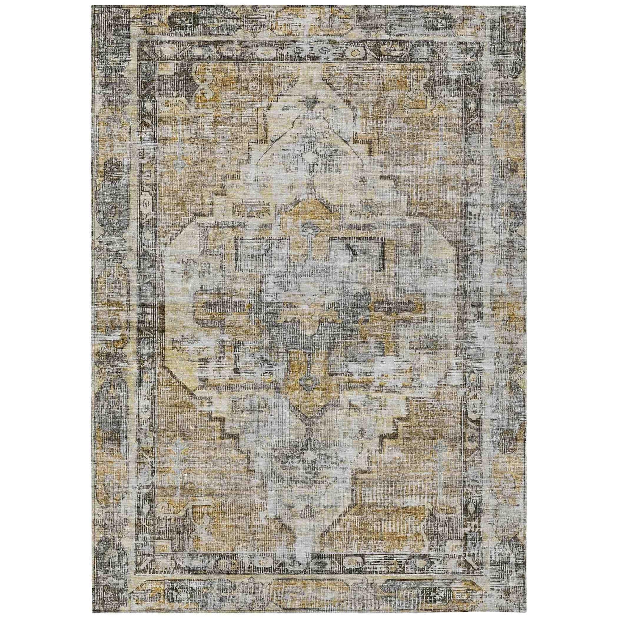 Addison Rugs Haeleth Brown Washable Indoor-Outdoor Rug
