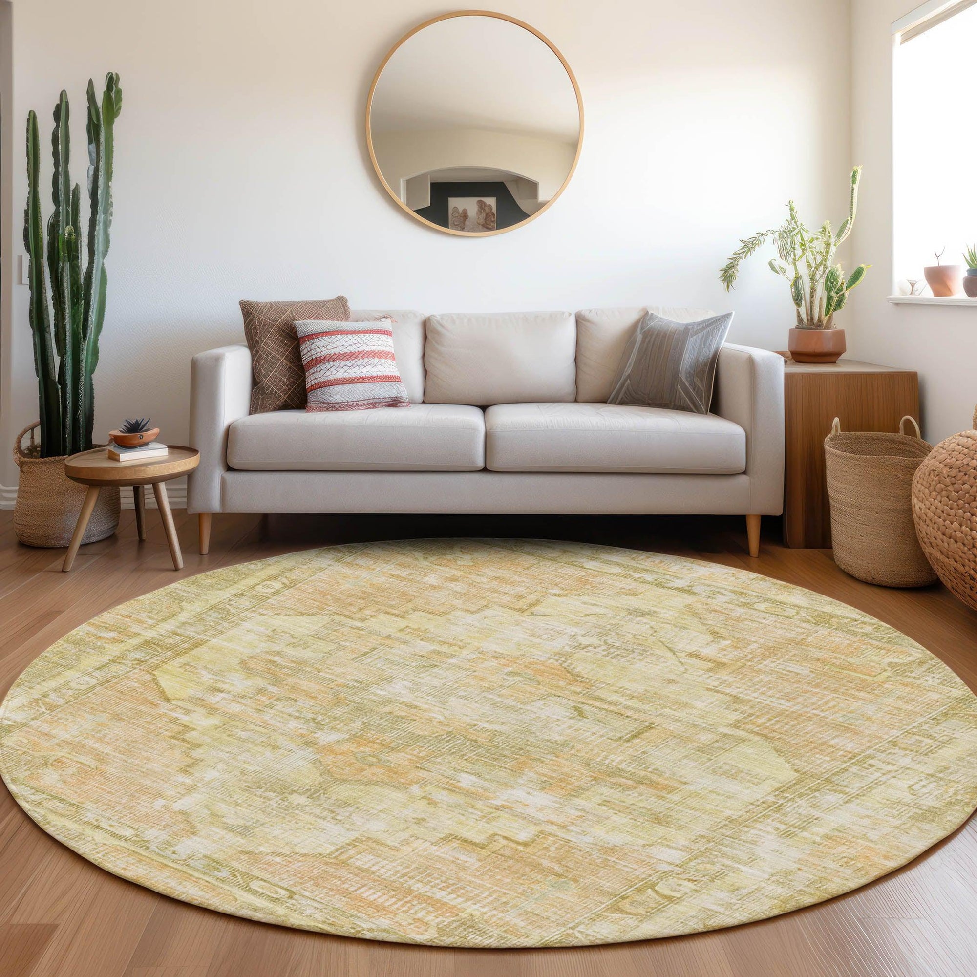 Addison Rugs Haeleth Gold Washable Indoor-Outdoor Rug