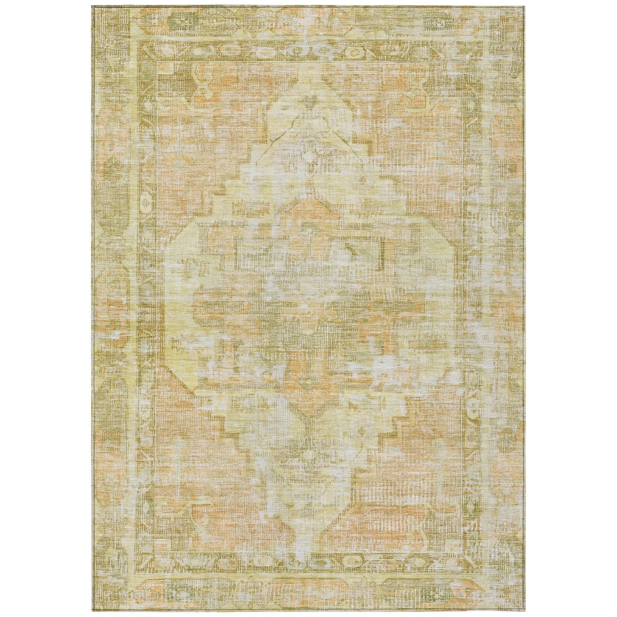 Addison Rugs Haeleth Gold Washable Indoor-Outdoor Rug