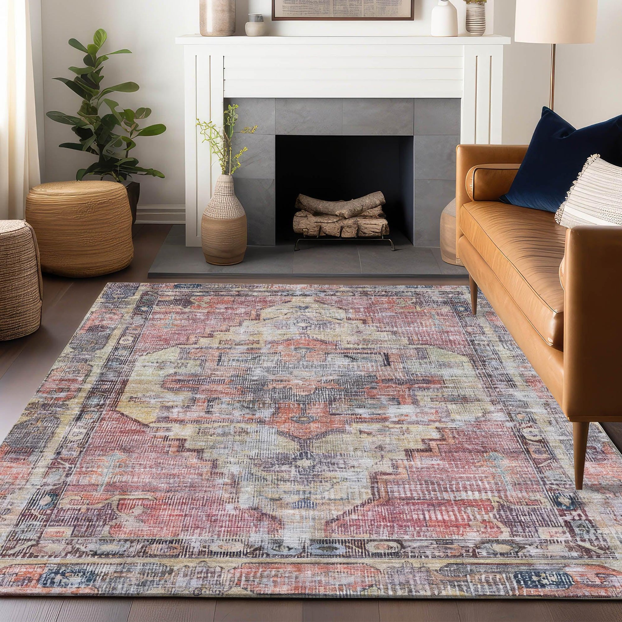 Addison Rugs Haeleth Paprika Washable Indoor-Outdoor Rug