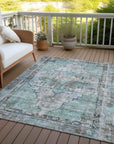 Addison Rugs Haeleth Teal Washable Indoor-Outdoor Rug