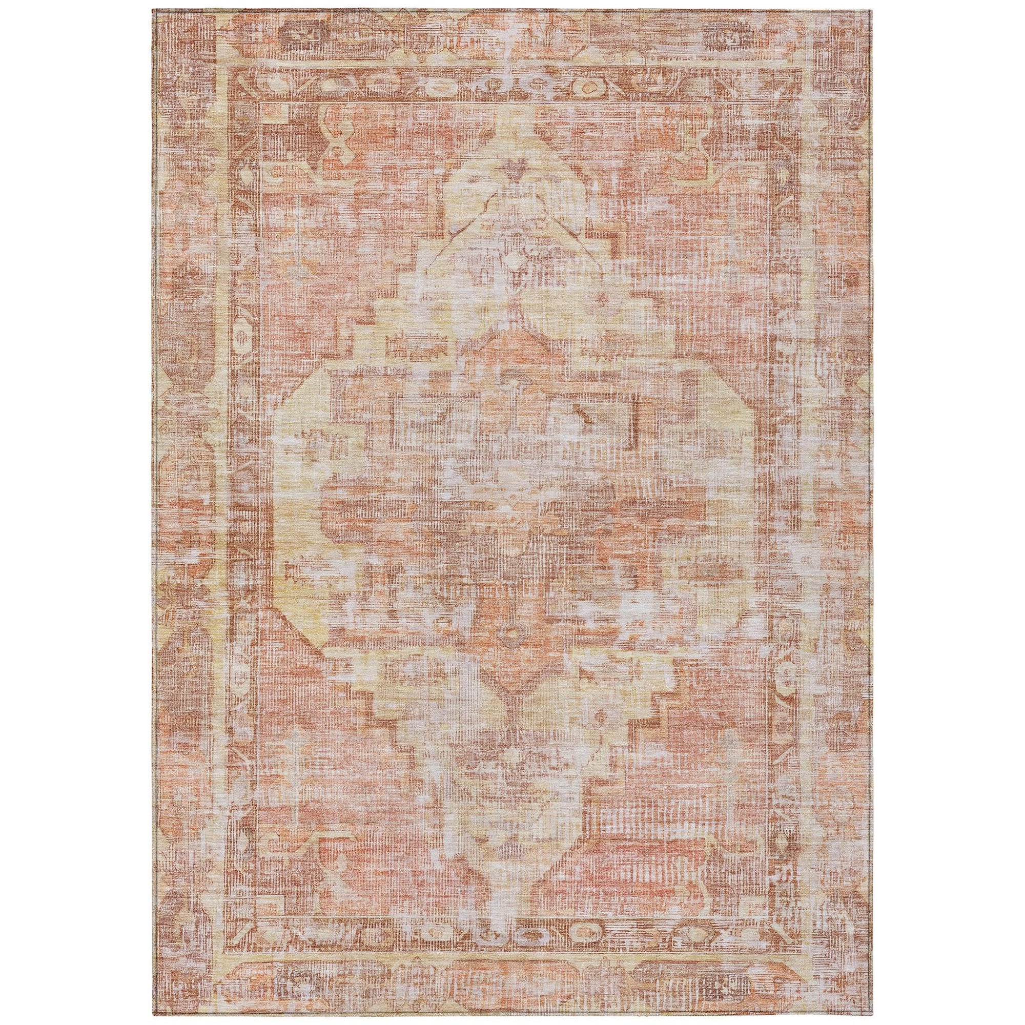 Addison Rugs Haeleth Orange Washable Indoor-Outdoor Rug