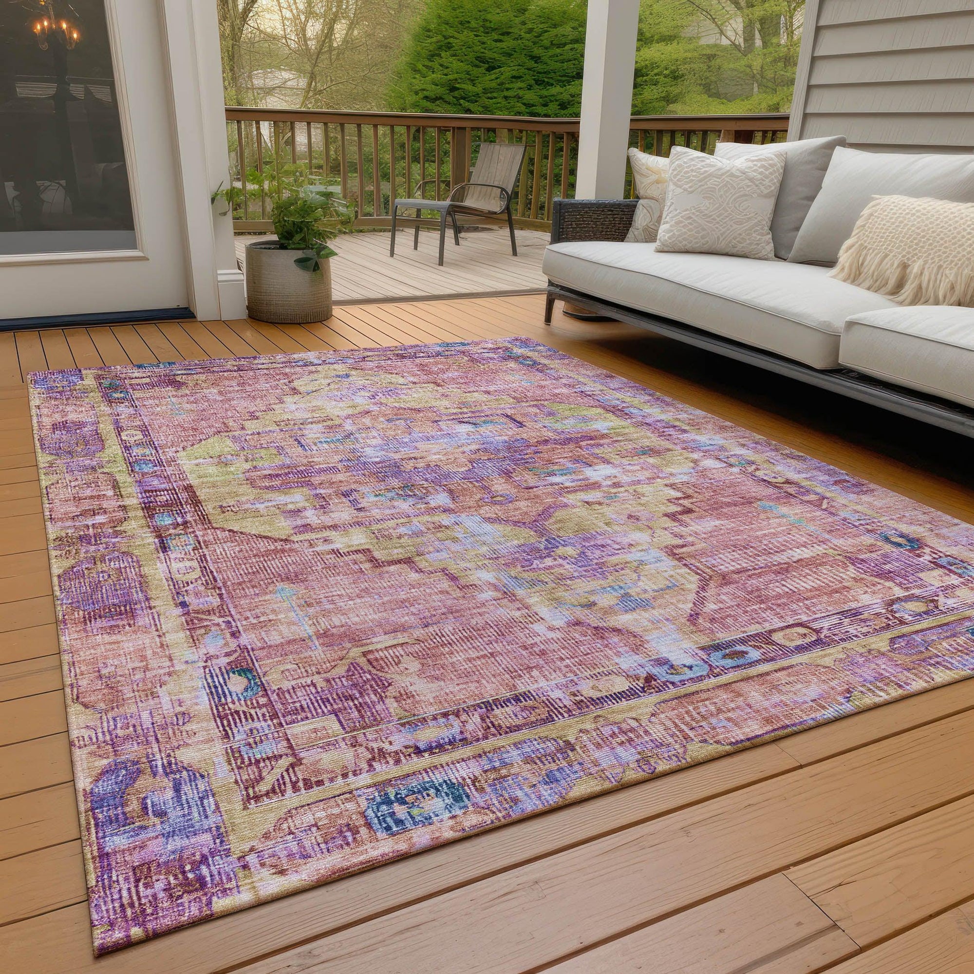 Addison Rugs Haelien Pink Washable Indoor-Outdoor Rug