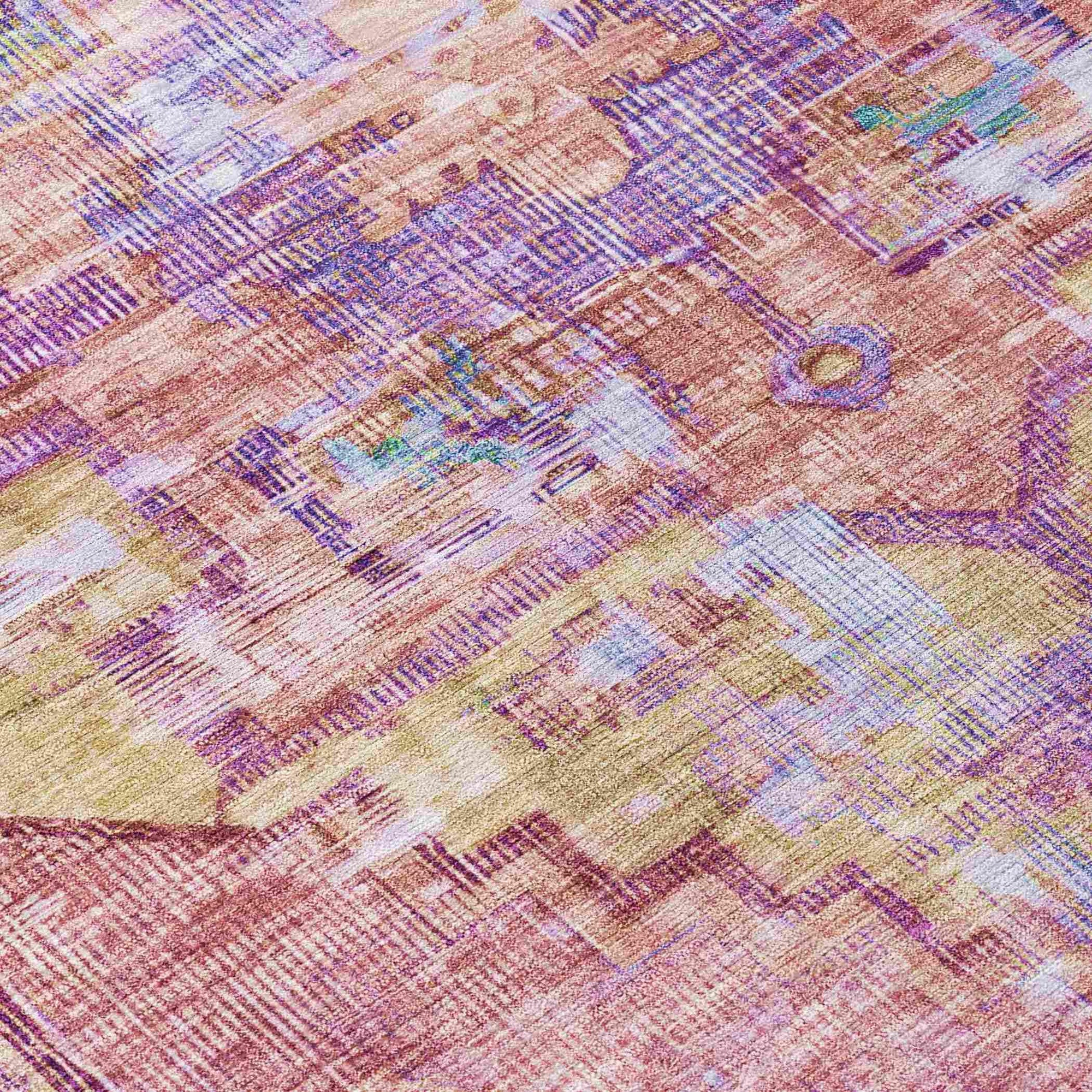 Addison Rugs Haelien Pink Washable Indoor-Outdoor Rug