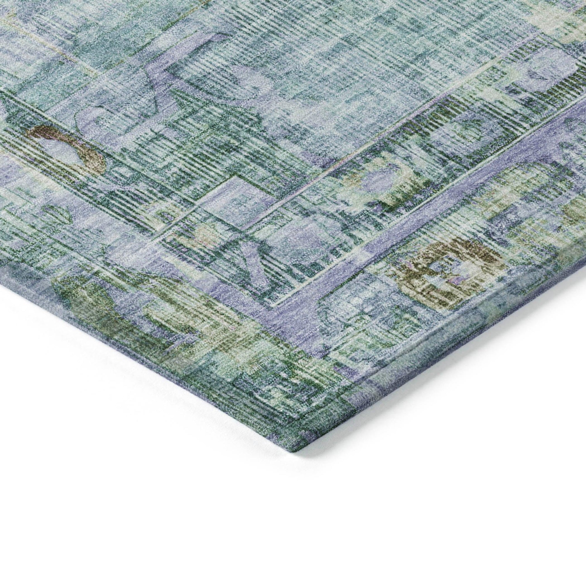 Addison Rugs Haelien Teal Washable Indoor-Outdoor Rug
