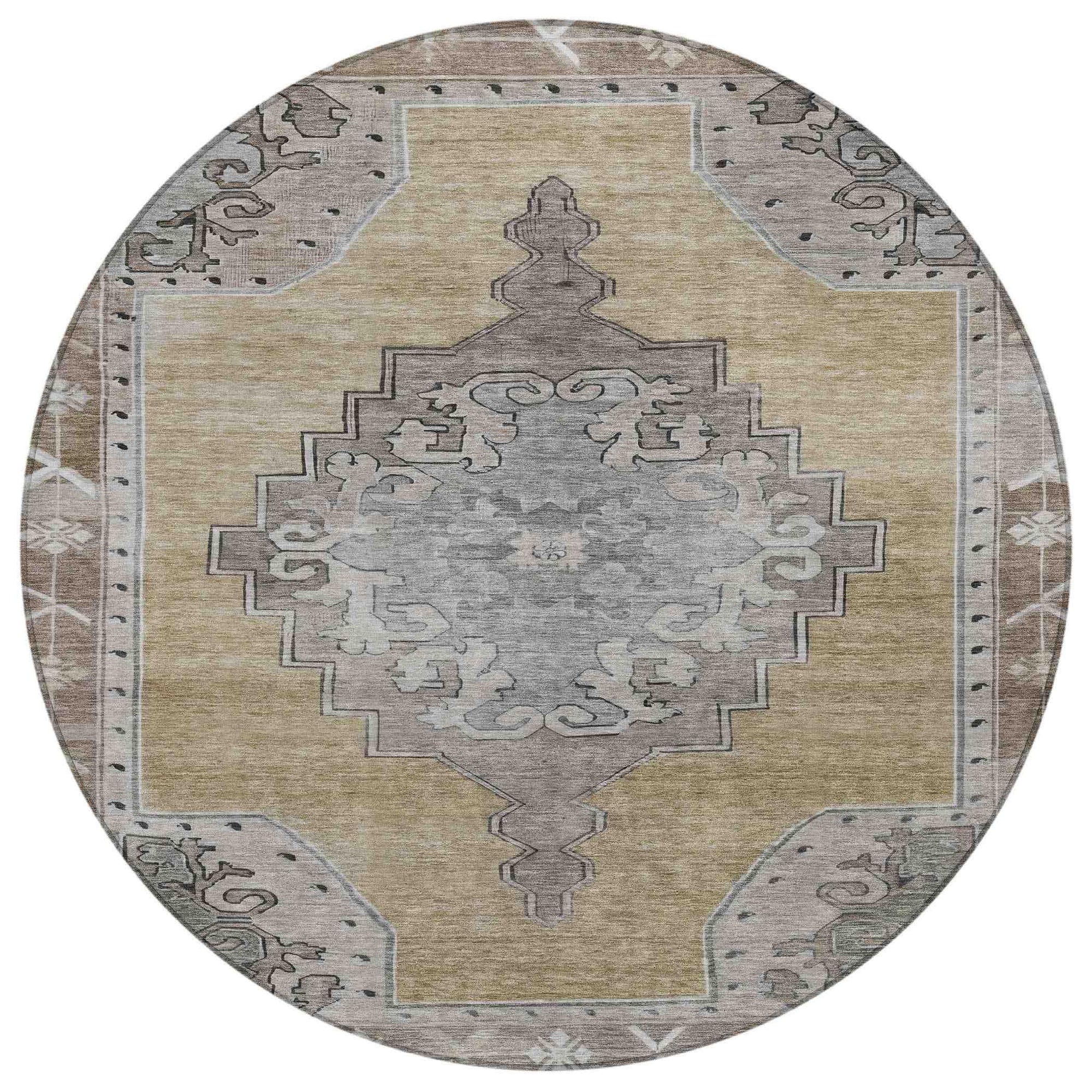 Addison Rugs Haelion Brown Washable Indoor-Outdoor Rug