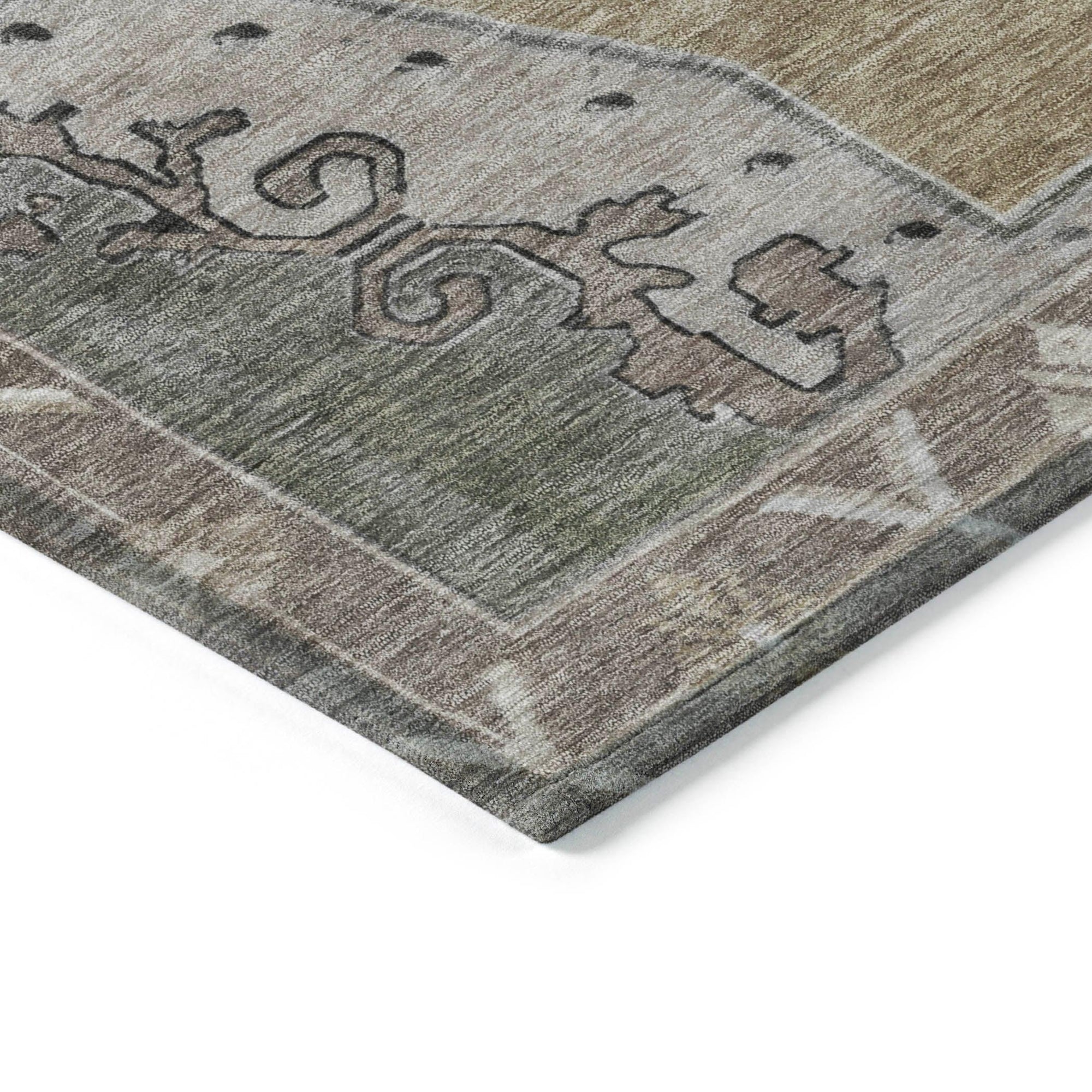 Addison Rugs Haelion Brown Washable Indoor-Outdoor Rug