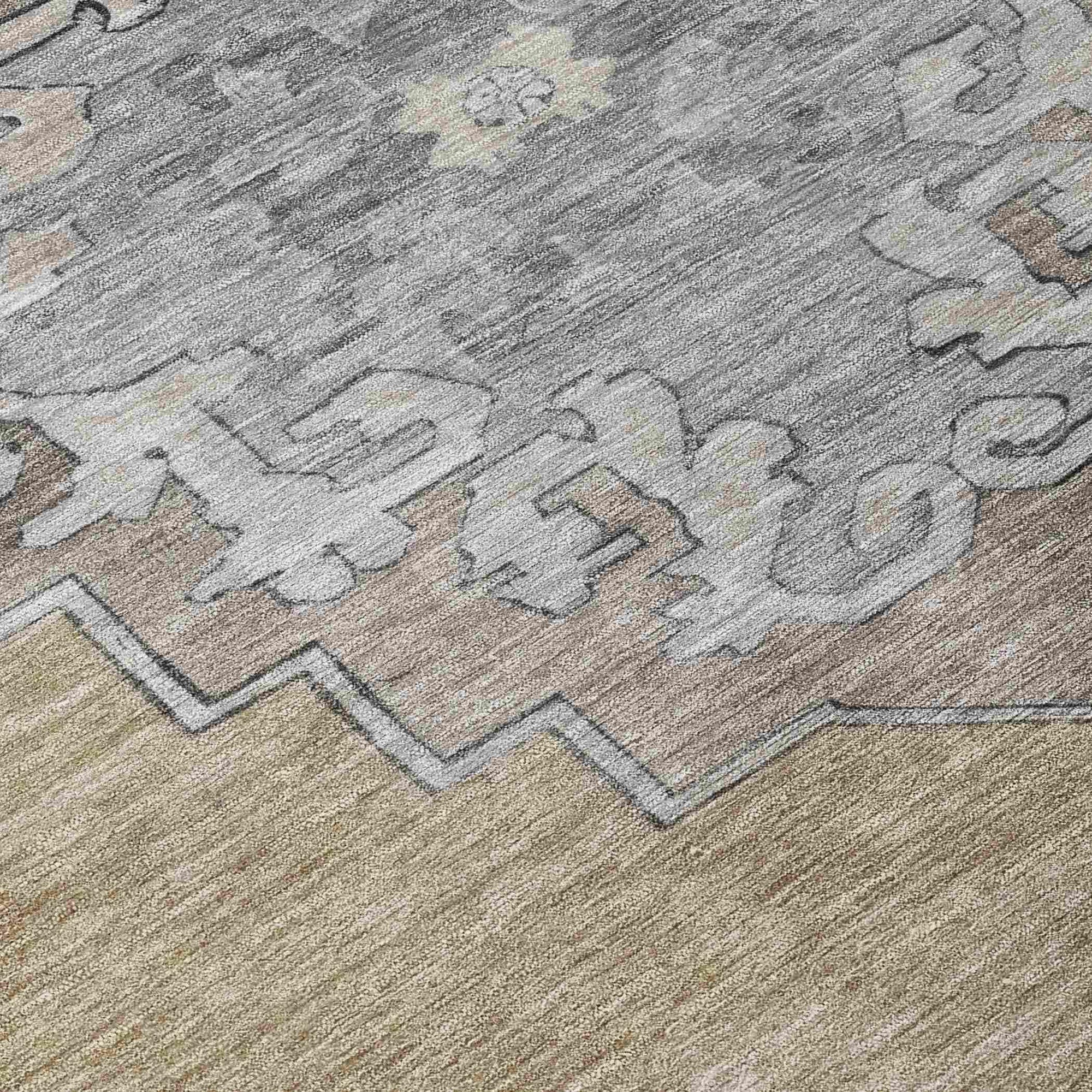 Addison Rugs Haelion Brown Washable Indoor-Outdoor Rug