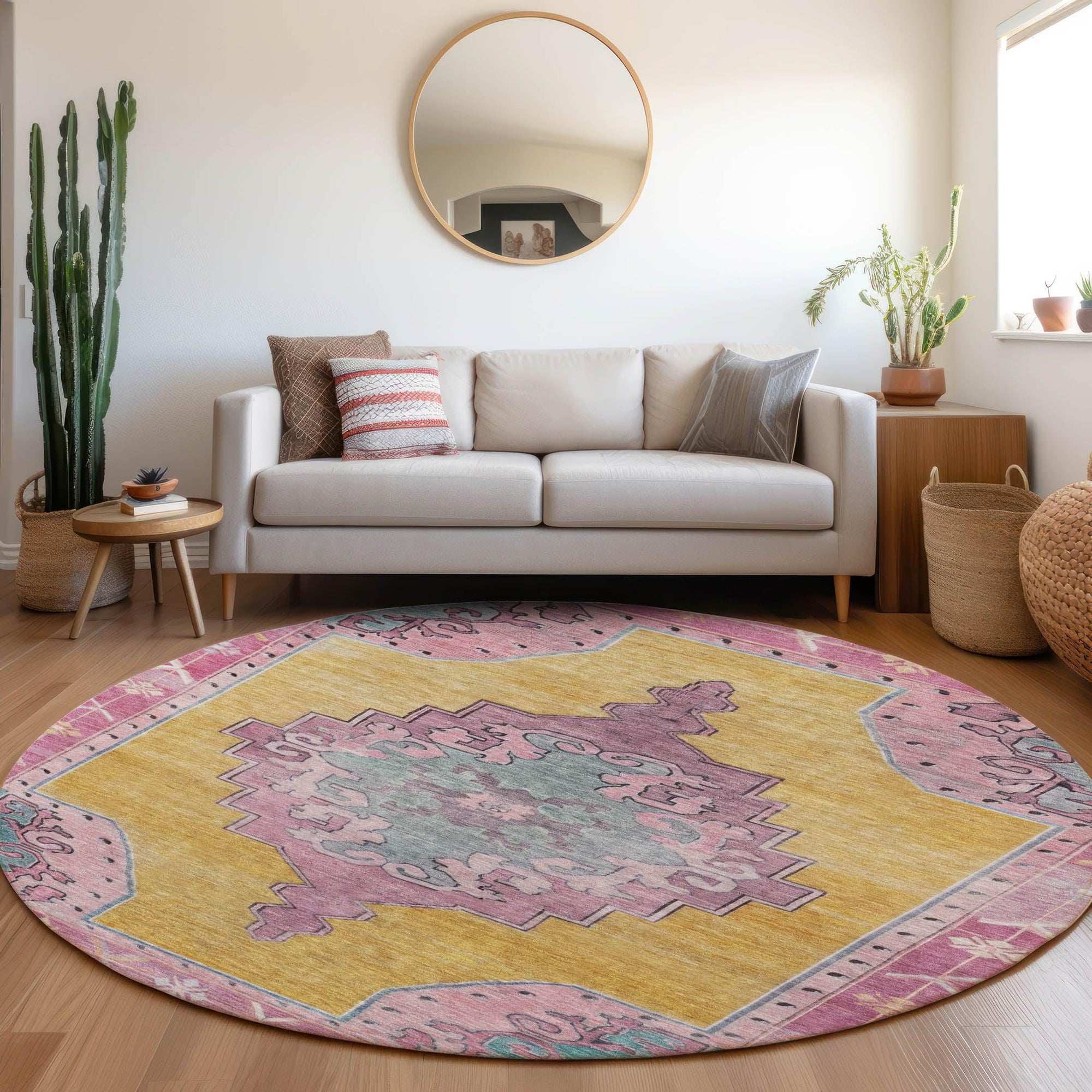 Addison Rugs Haelion Gold Washable Indoor-Outdoor Rug