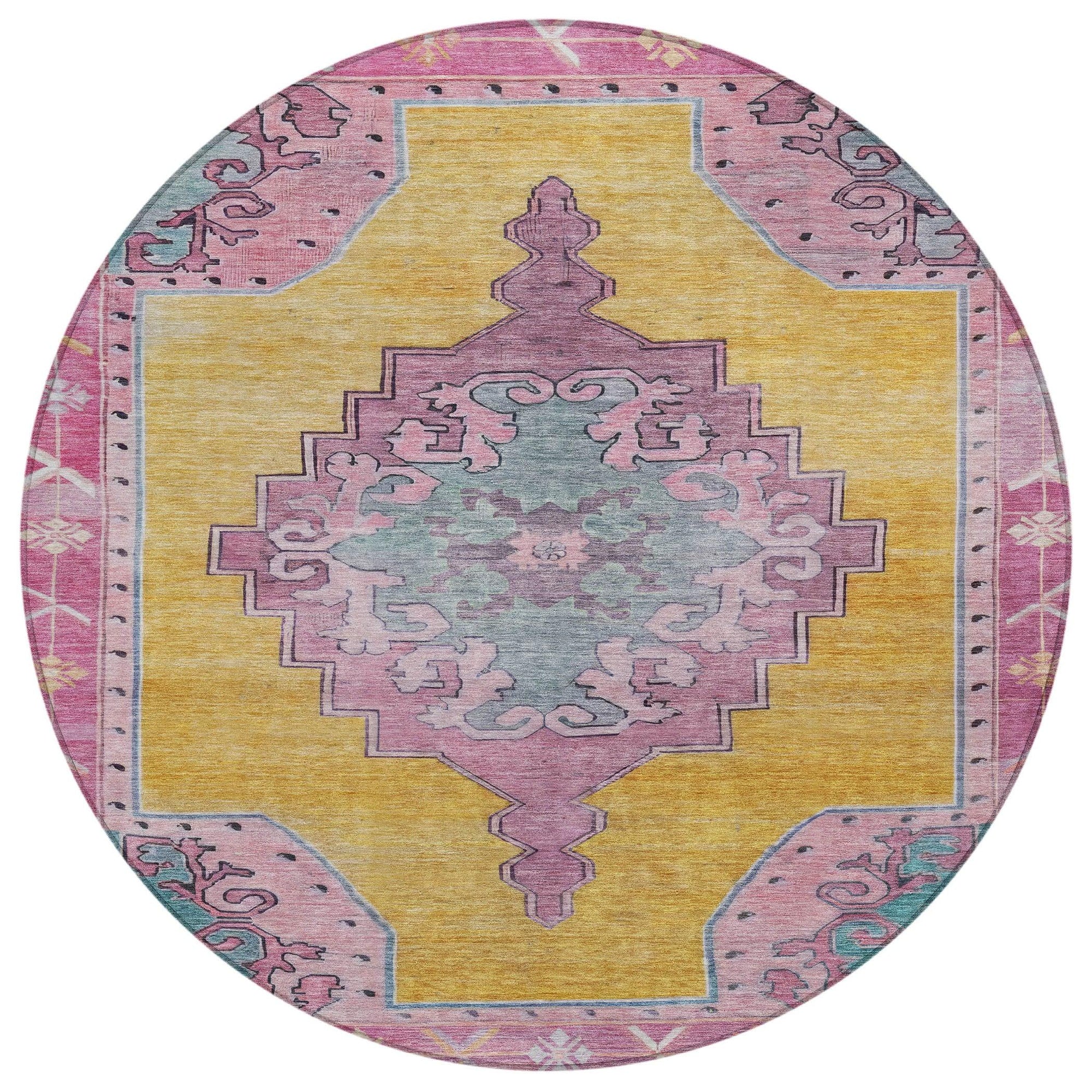 Addison Rugs Haelion Gold Washable Indoor-Outdoor Rug