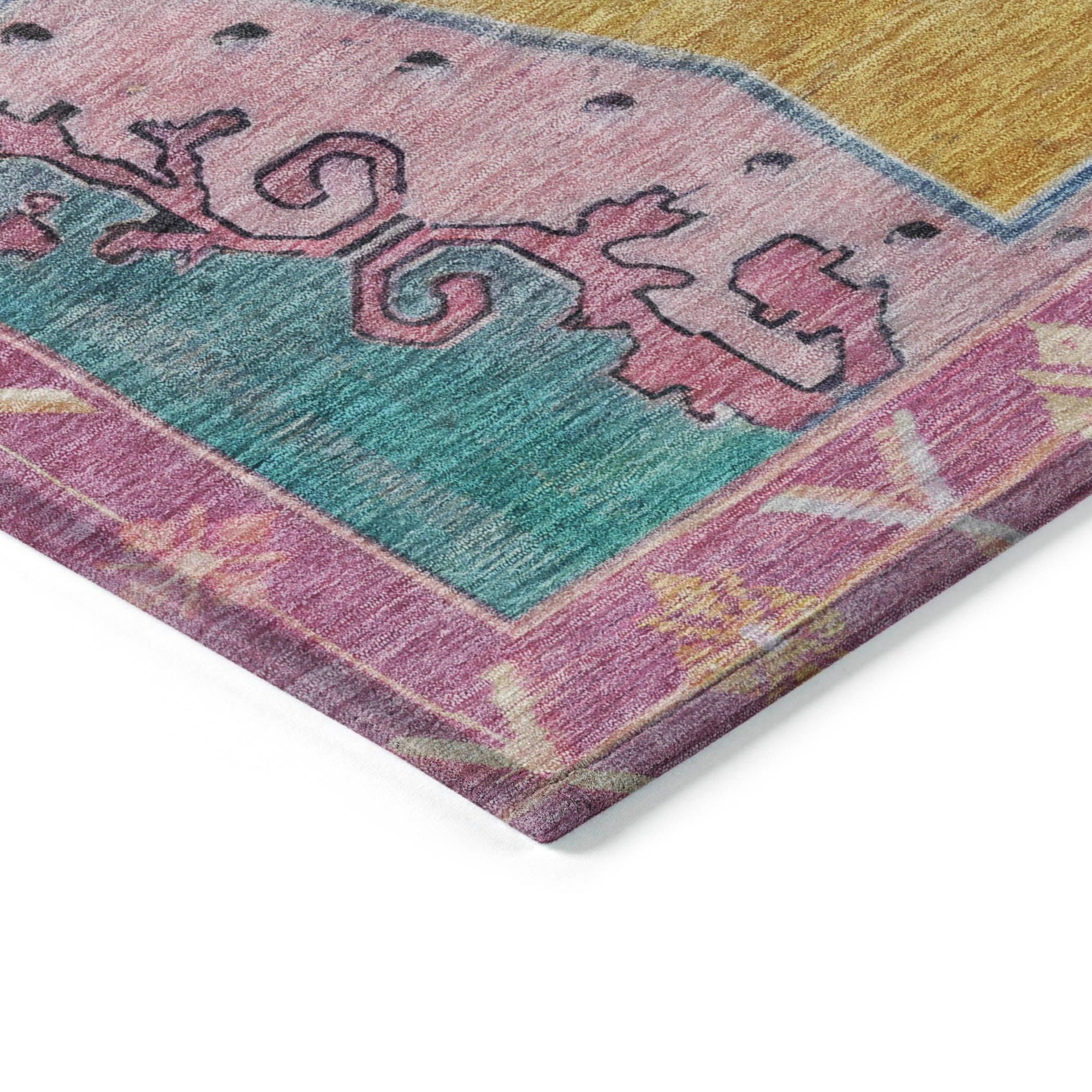 Addison Rugs Haelion Gold Washable Indoor-Outdoor Rug