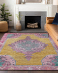 Addison Rugs Haelion Gold Washable Indoor-Outdoor Rug
